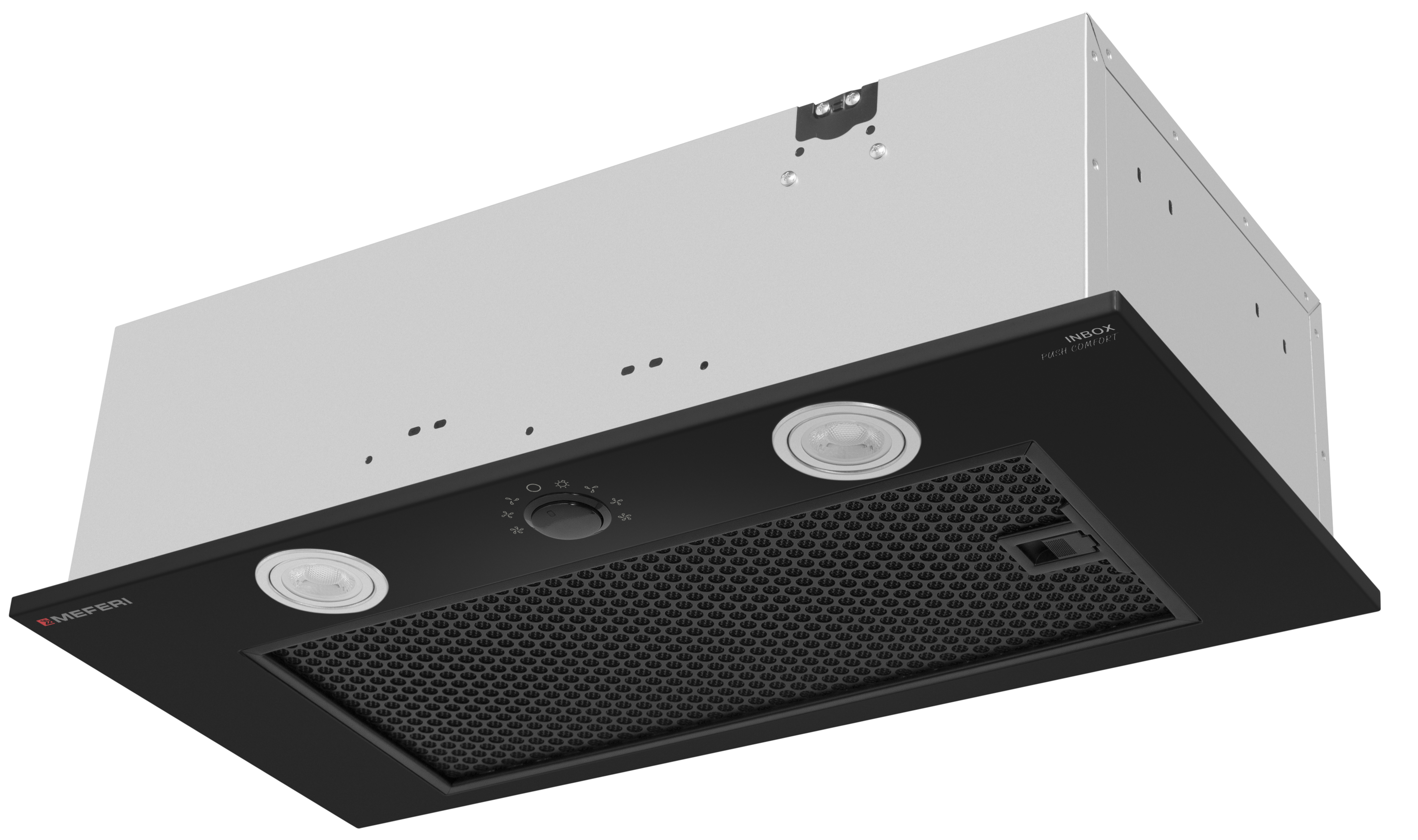 Изображение товара Встраиваемая вытяжка MEFERI INBOX60BK PUSH COMFORT 60 см черная