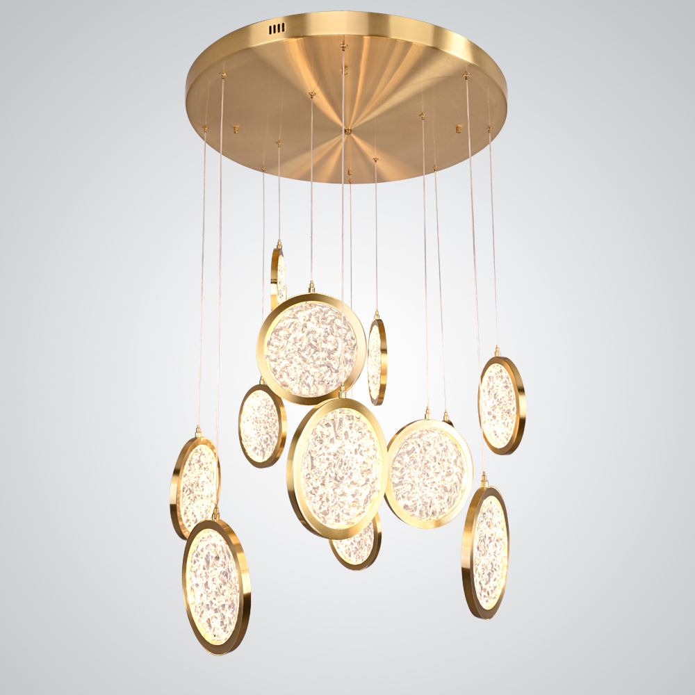 Изображение товара Люстра подвесная светодиодная Imperiumloft Мун Lighting Collection D70 50 м² нейтральный белый свет цвет прозрачный