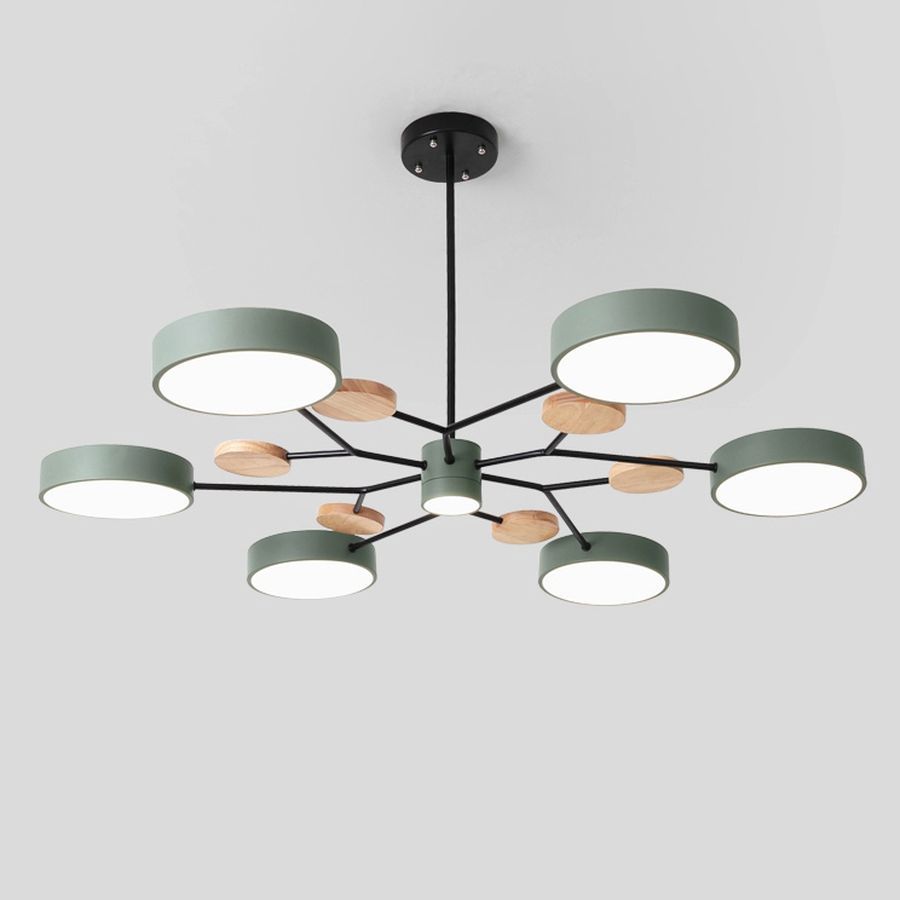 Изображение товара Люстра на штанге светодиодная Imperiumloft Meade Lamps Green 50 м² нейтральный белый свет цвет зеленый