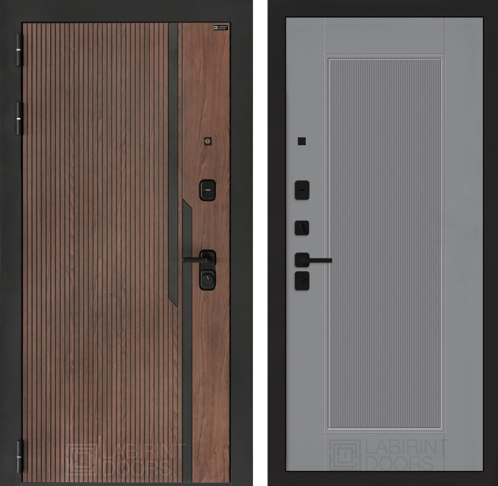 Изображение товара Кармина с панелью П30 — прочная входная дверь 205x96 см, Орех американский