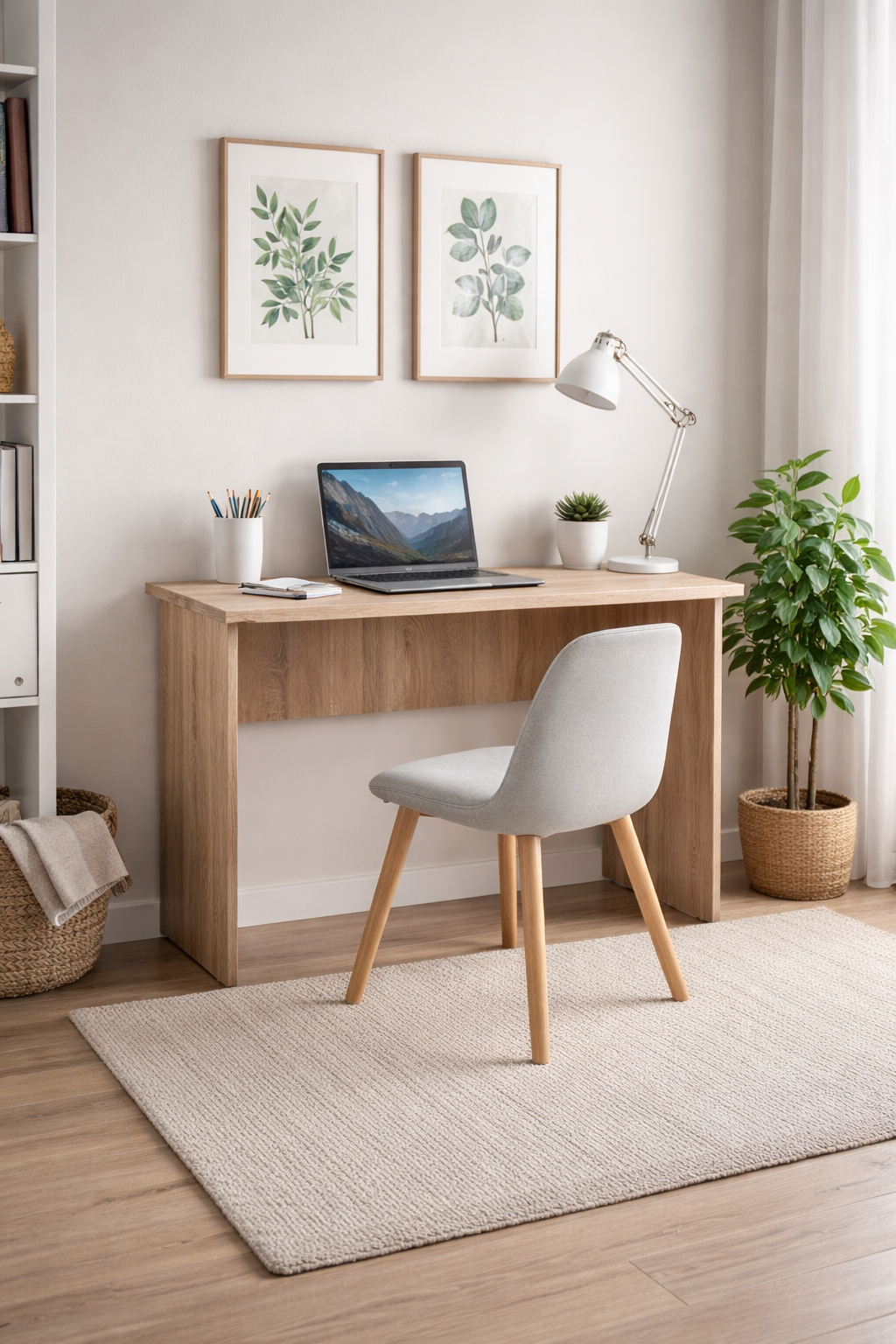 Изображение товара Офисный стол Тэкс Бланка 120x75 см с декором цвета дуб сонома