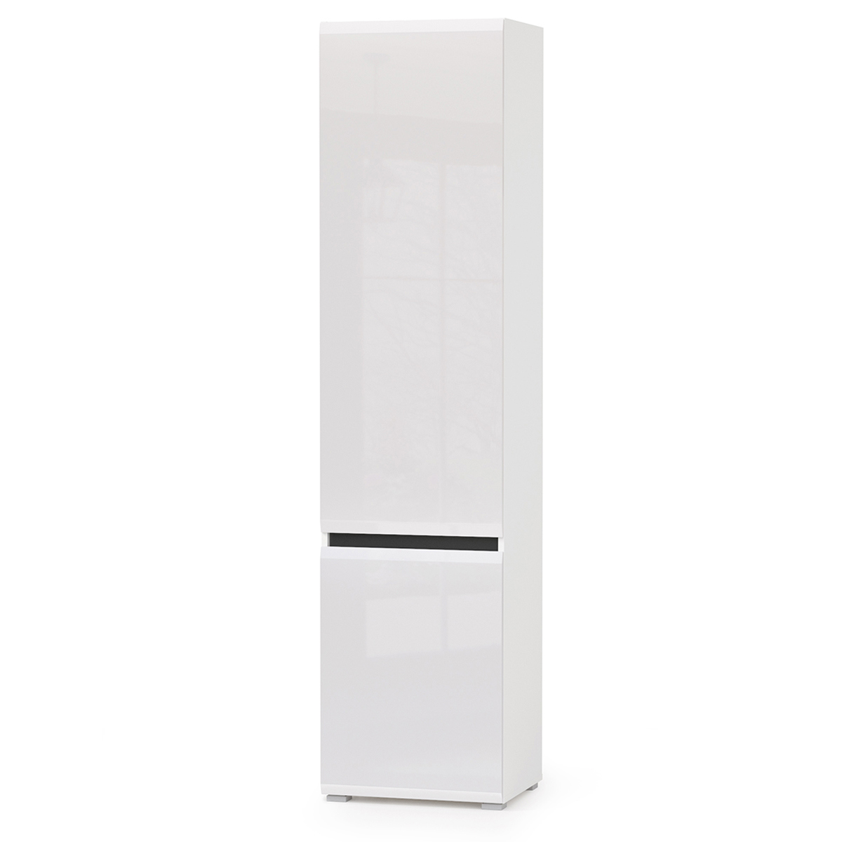 Изображение товара Шкаф распашной Mobi Сидней 13.200 с 2 дверями 50x205.2x41.3 см ЛДСП цвет белый/чёрный/белый глянец