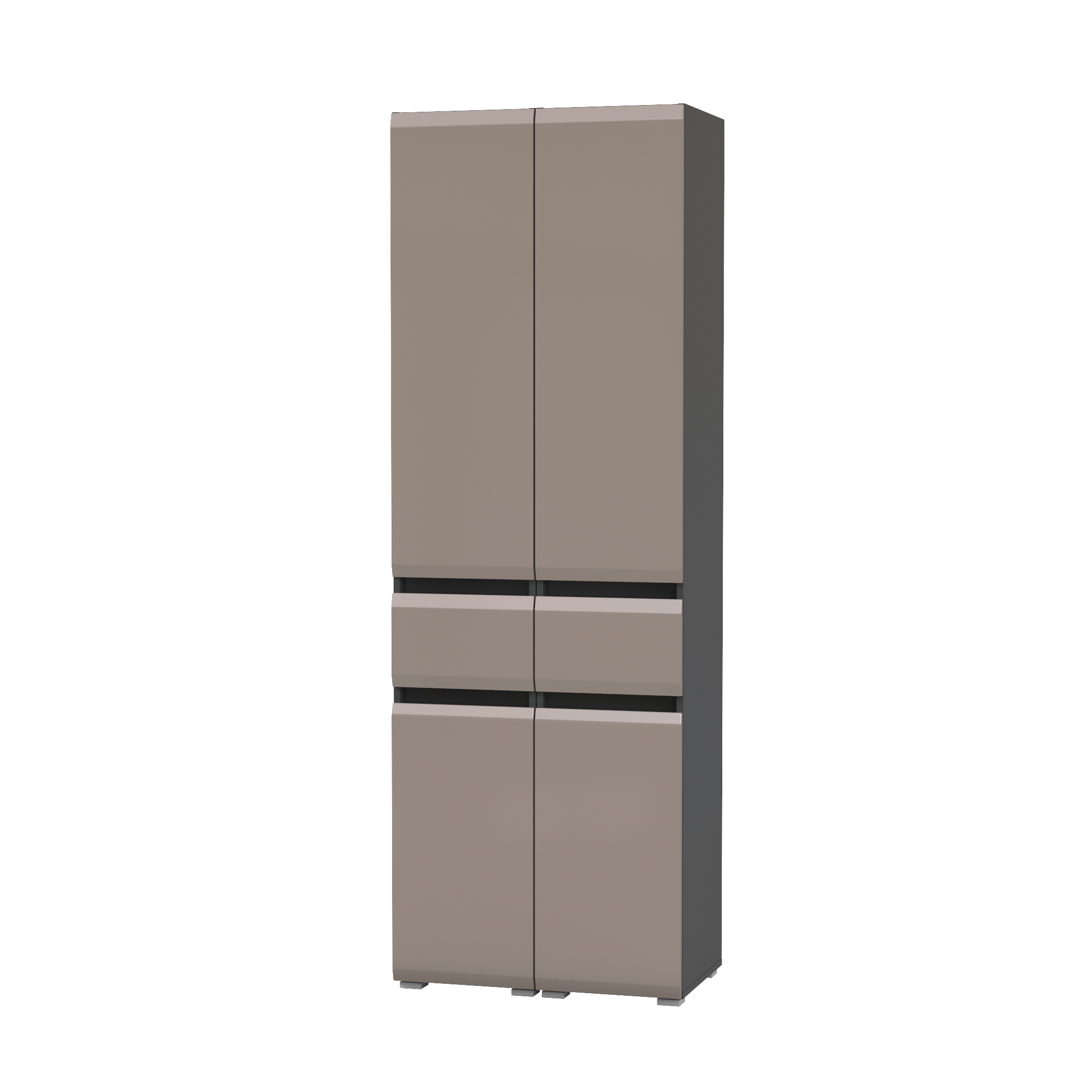 Изображение товара Шкаф распашной Mobi Сидней с 2 дверями 70x205.2x41.3 см ЛДСП цвет антрацит/веллюто капучино 2 шт.