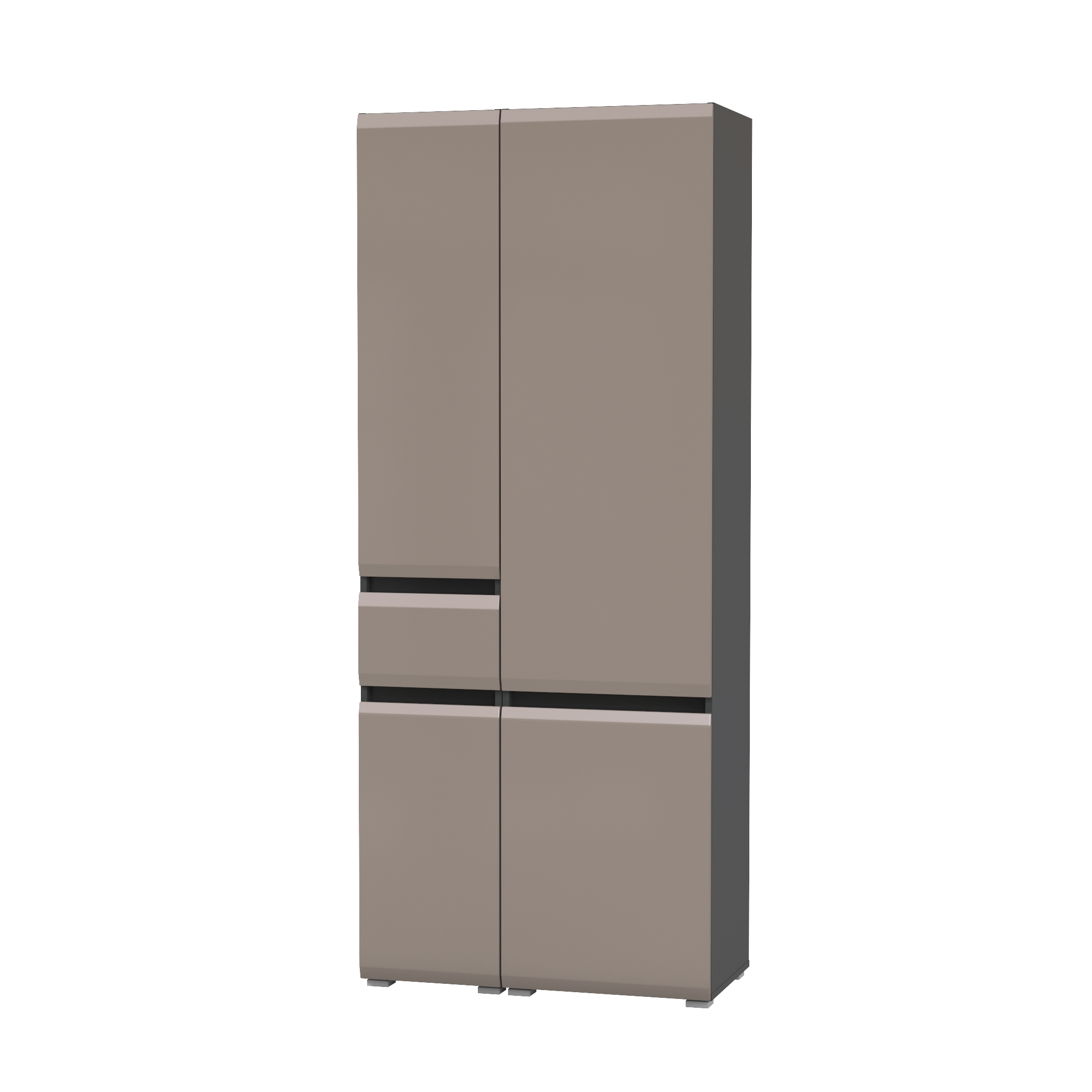 Изображение товара Шкаф распашной Mobi Сидней с 4 дверями 85x205.2x41.3 см ЛДСП цвет антрацит/веллюто капучино