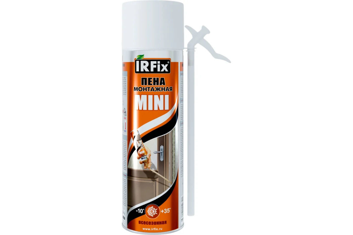 Изображение товара Монтажная пена бытовая всесезонная Irfix Mini 500 мл Изображение товара Монтажная пена бытовая всесезонная Irfix Mini 500 мл