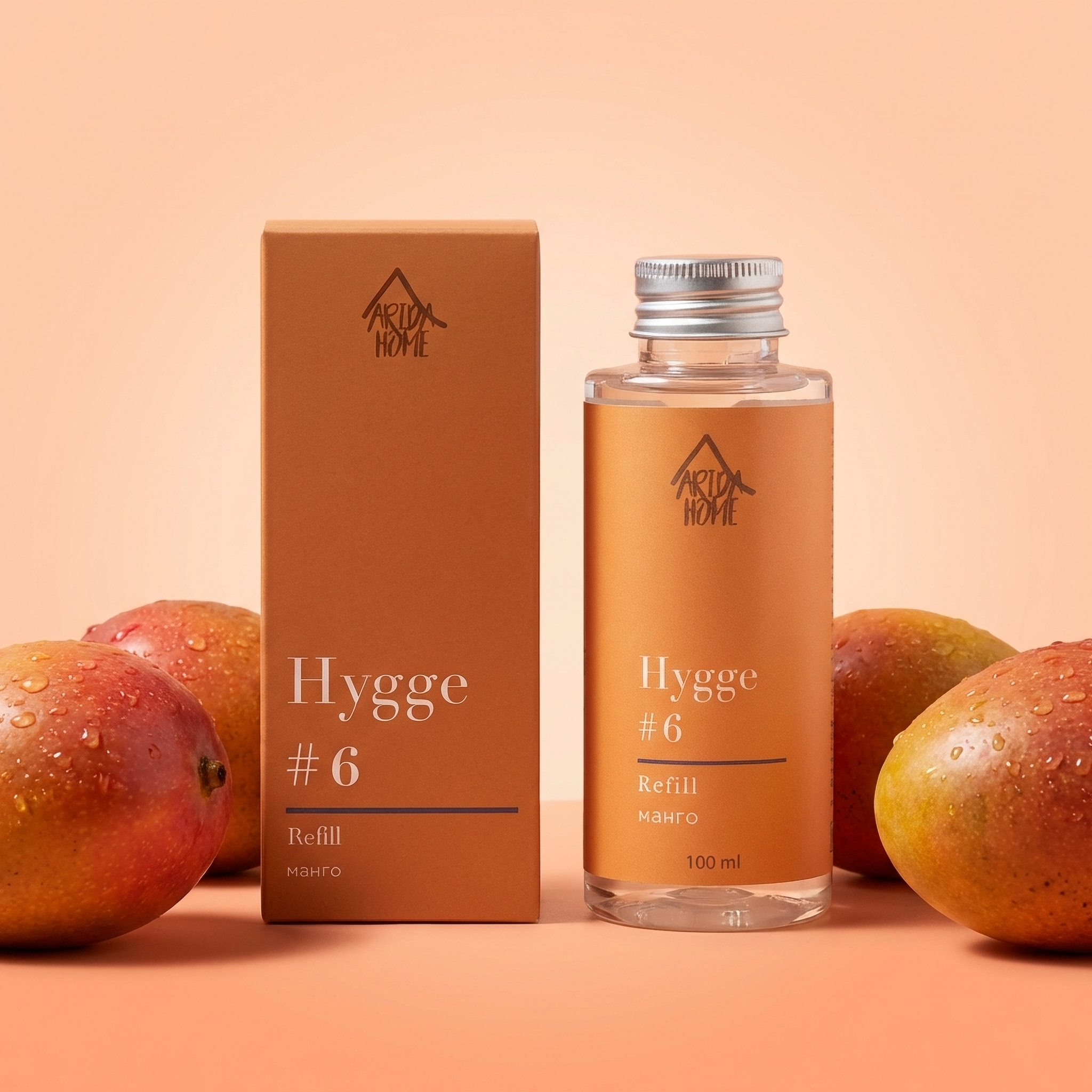 Изображение товара Наполнитель для диффузора Hygge с ароматом манго, 100 мл, бесспиртовая основа
