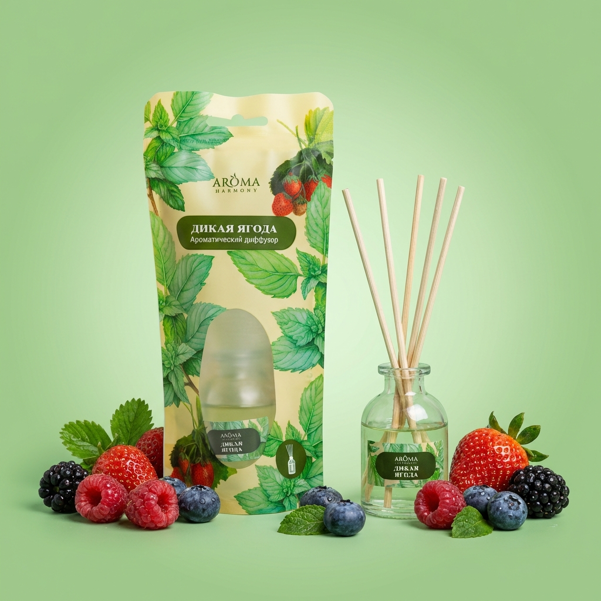 Изображение товара Ароматический диффузор Aroma Harmony Дикая ягода 30 мл стильный и компактный