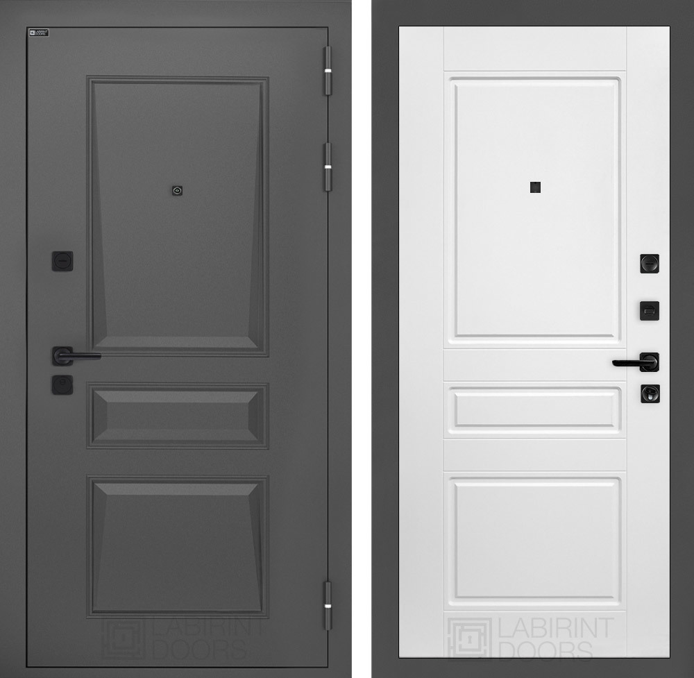 Изображение товара Орлеан с панелью П03 — входная дверь ДВЕРИ ЛАБИРИНТ,_right, 205x88 см, Муар 7024