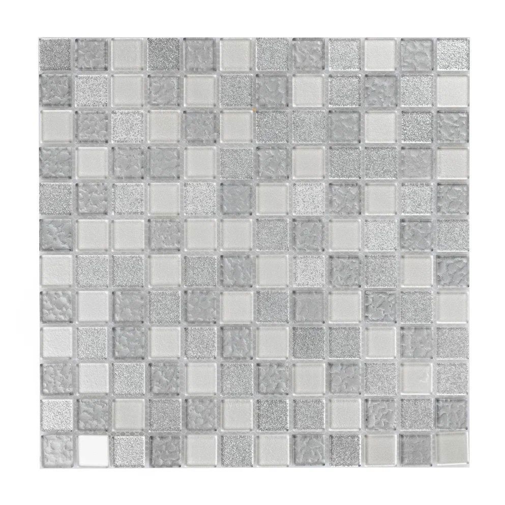 Изображение товара Стеклянная мозаика Керамоград F40.47.52_20 30x30см серебристая