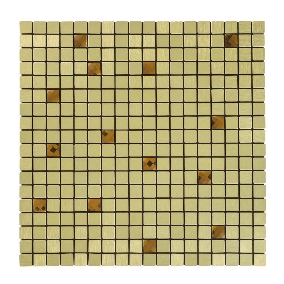 Изображение товара Мозаика стеклянная Керамоград Lp02b_10 30x30 см жёлтый золотой для интерьера