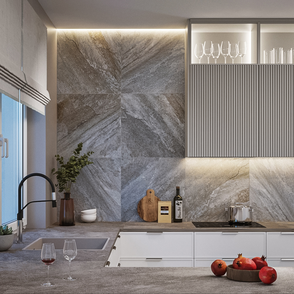 Изображение товара CULTO CLIFF TITAN 60x60 керамогранит серый камень матовая поверхность