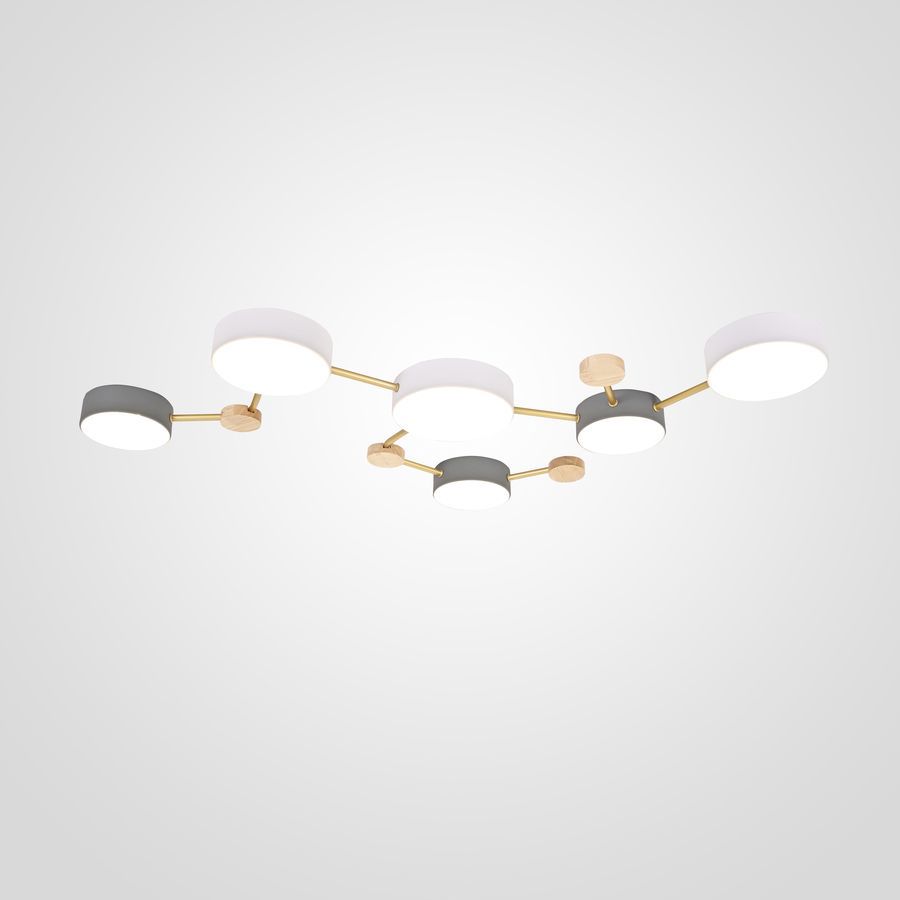 Изображение товара Люстра потолочная светодиодная Imperiumloft Solen 15 м² нейтральный белый свет цвет коричневый