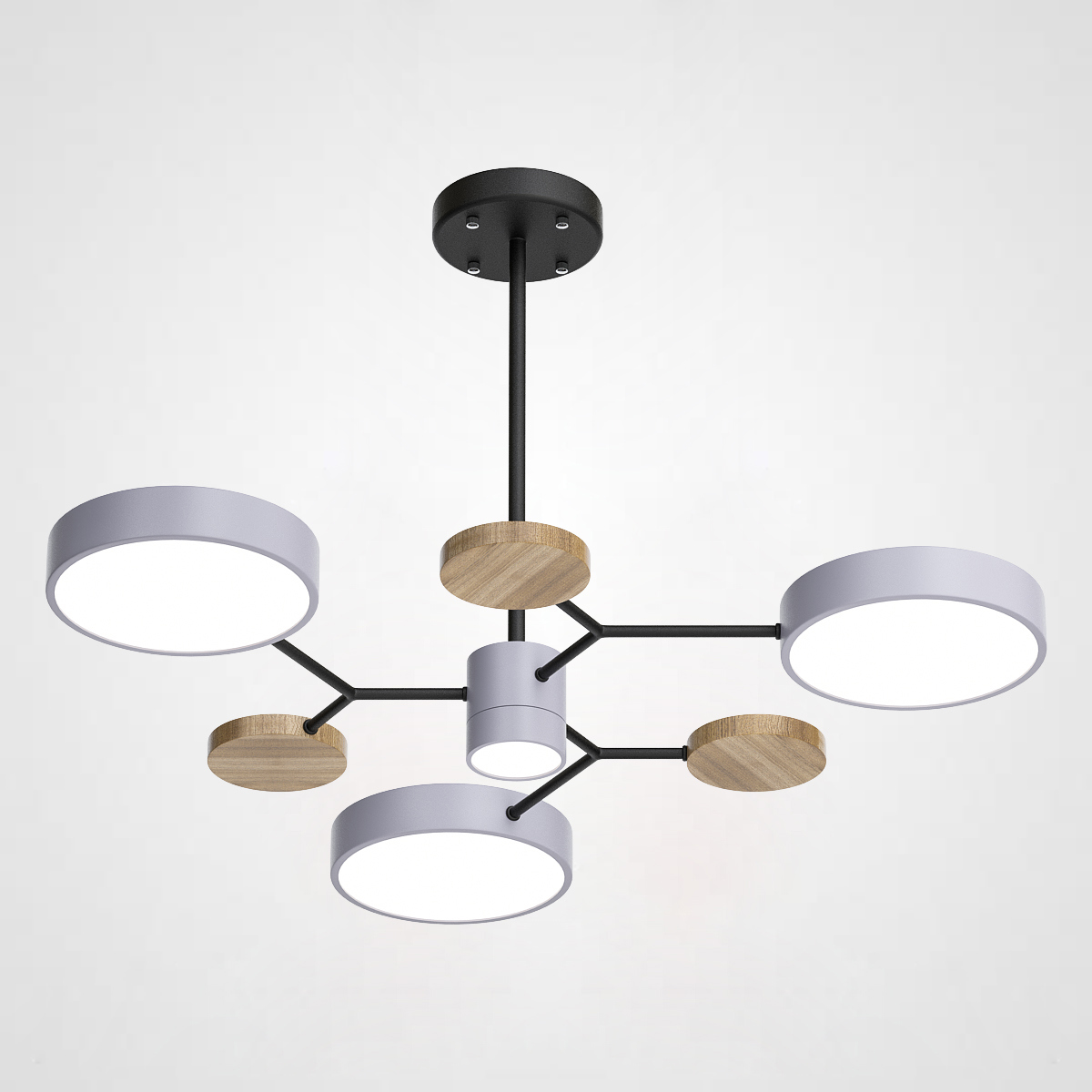 Изображение товара Люстра на штанге светодиодная Imperiumloft Meade Lamps Grey 21 м² нейтральный белый свет цвет серый