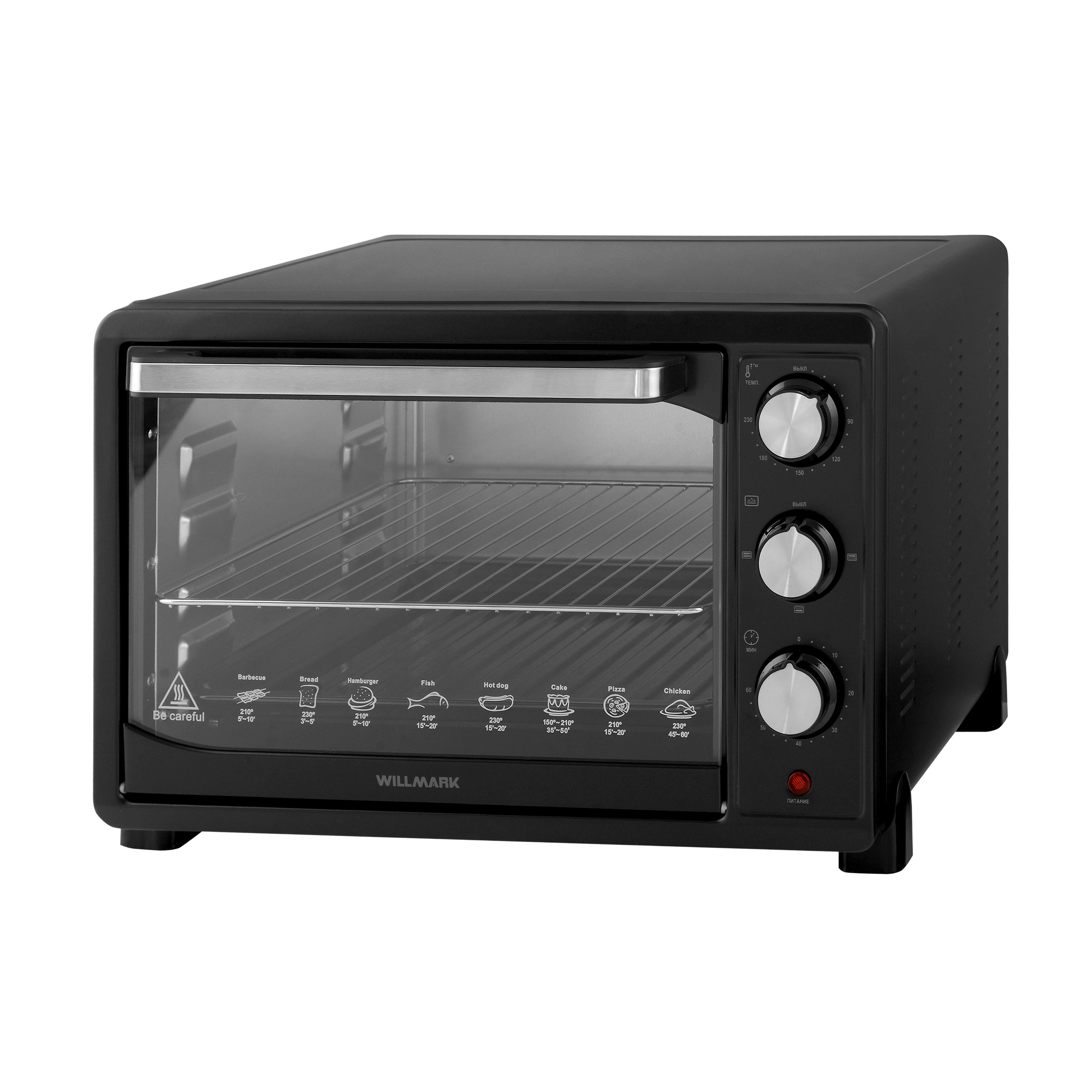 Изображение товара Электропечь 1500 Вт Willmark 52.9x37.6x41.9 см цвет черный