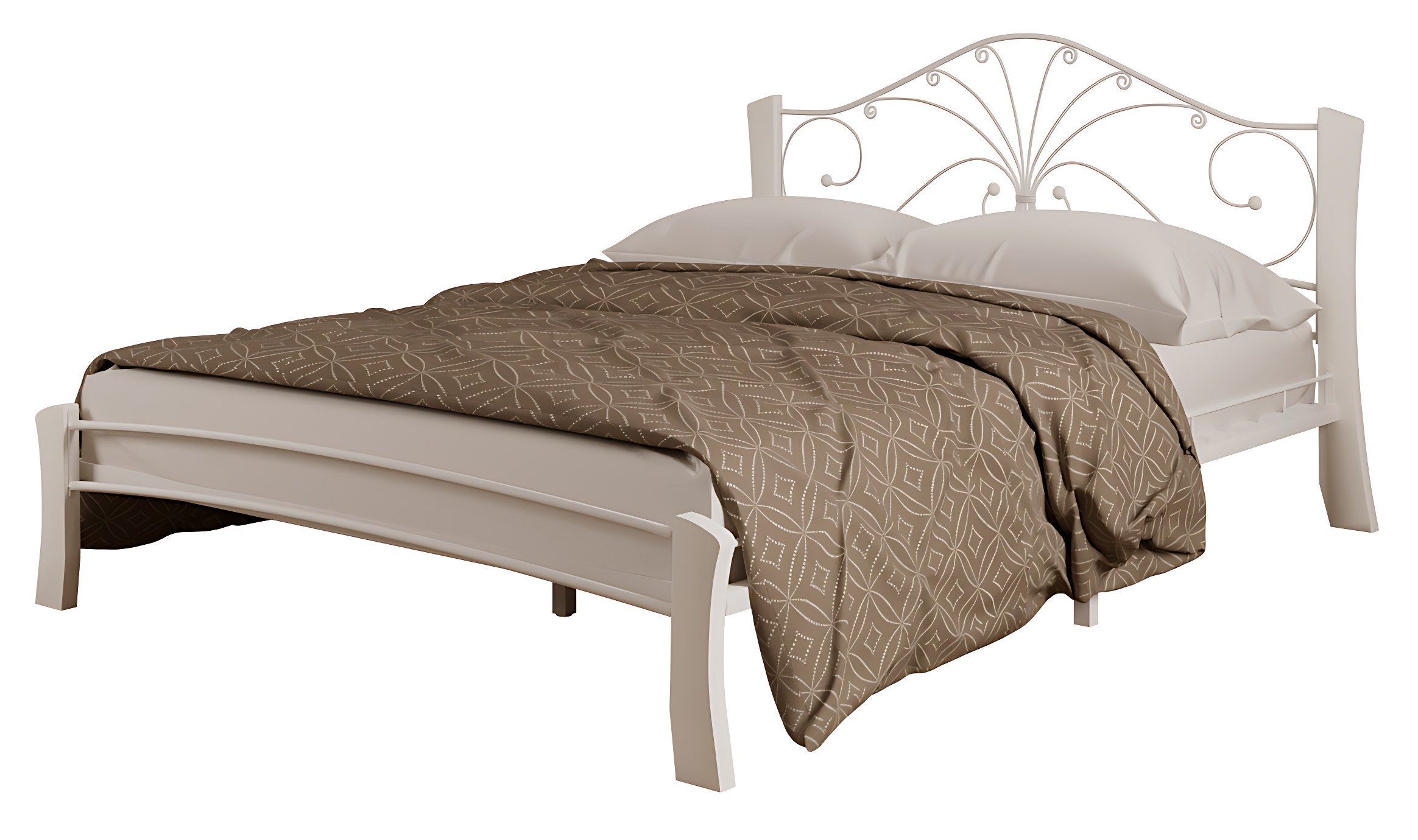 Изображение товара Кровать Форвард-Мебель Фортуна 138.5x106.5x209 см белая современная мебель