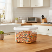 Изображение товара Контейнер для сыпучих продуктов KONSENSA 0.6 л белый из полистирола Изображение товара Контейнер для сыпучих продуктов KONSENSA 0.6 л белый из полистирола