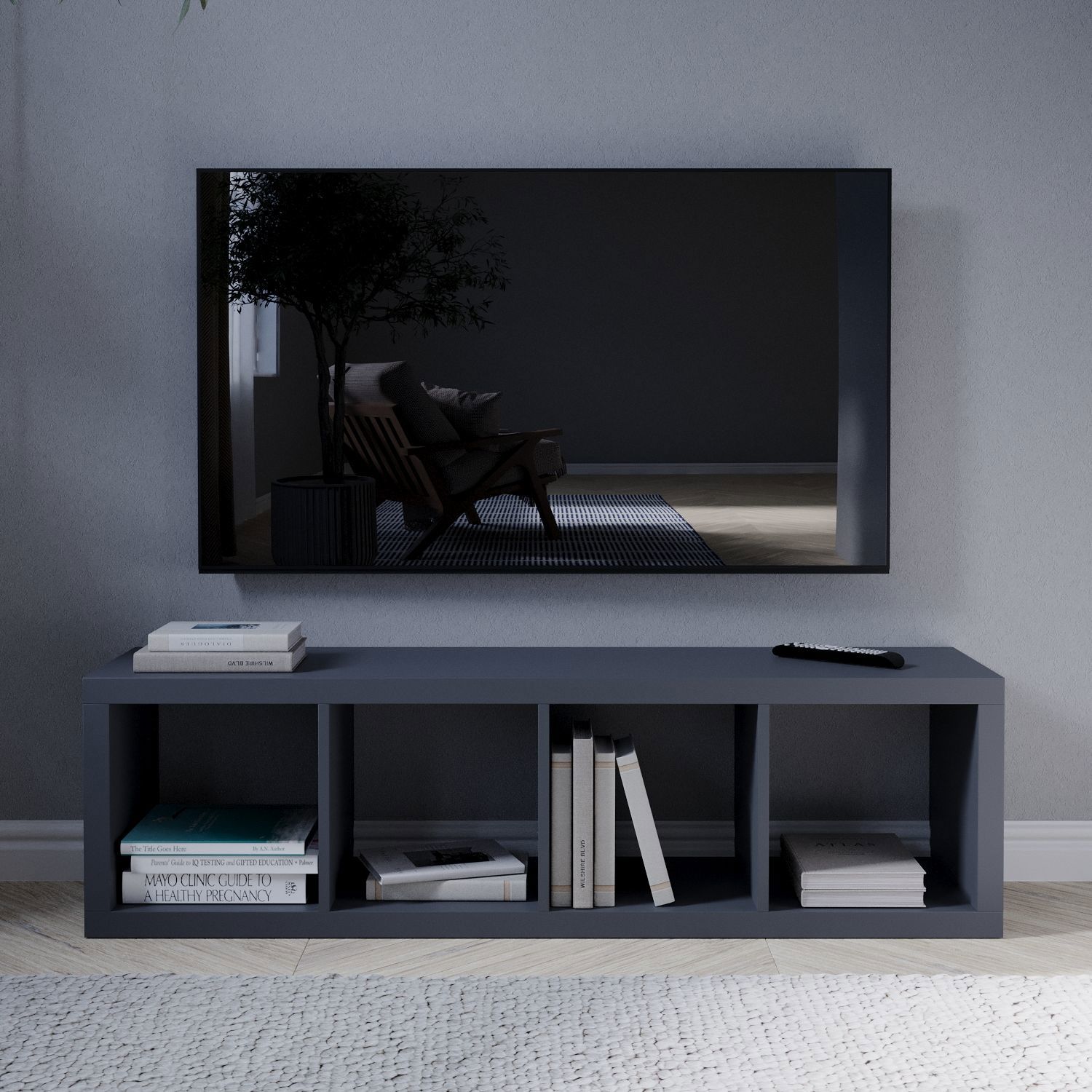 Изображение товара Стеллаж Руан 4 секции KONSENSA черный 40.4x143.7x31.7 см ЛДСП Изображение товара Стеллаж Руан 4 секции KONSENSA черный 40.4x143.7x31.7 см ЛДСП