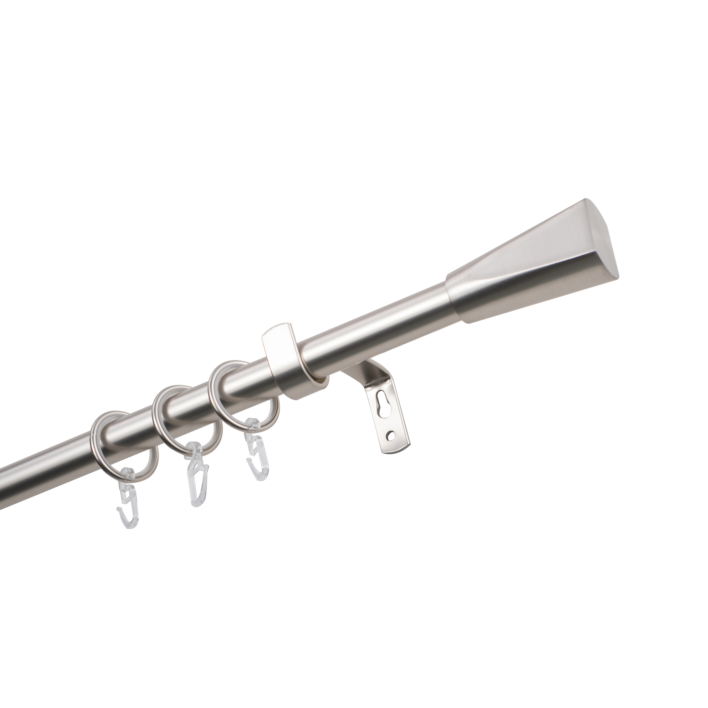 Изображение товара Настенный карниз раздвижной однорядный KREAFORTA Грац d16/19 160-300 см металл цвет никель