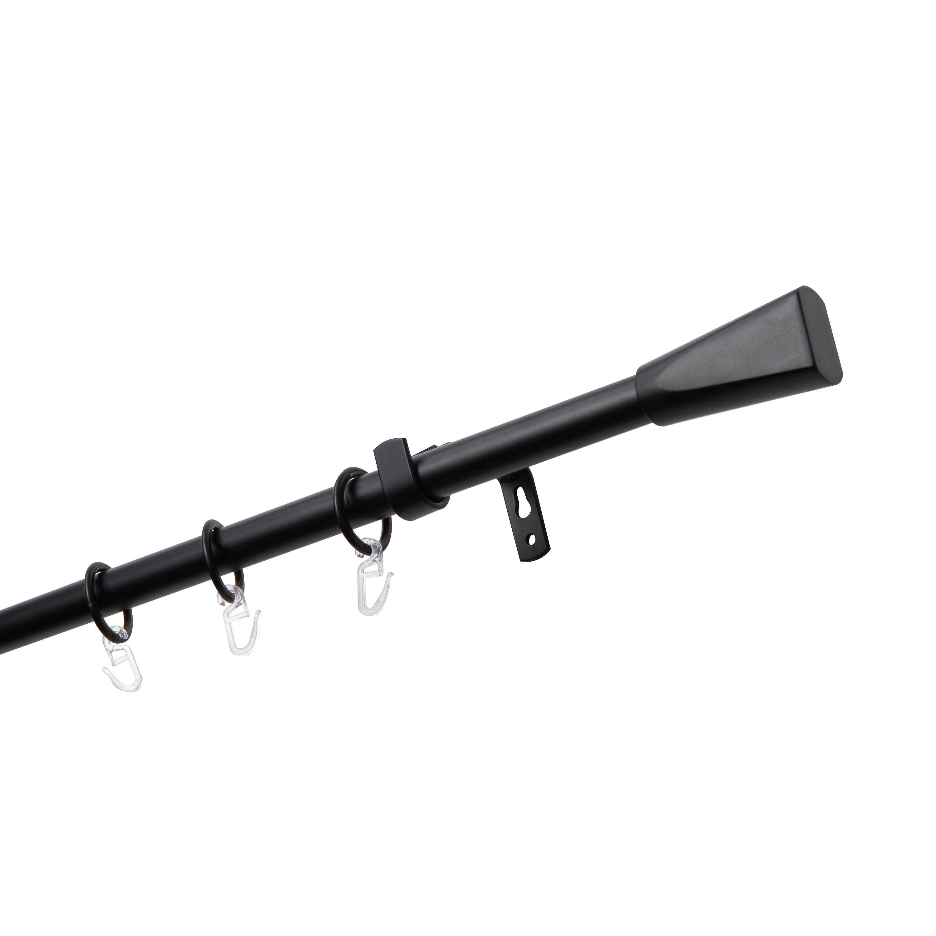 Изображение товара Настенный карниз раздвижной однорядный KREAFORTA Грац d16/19 160-300 см металл цвет черный