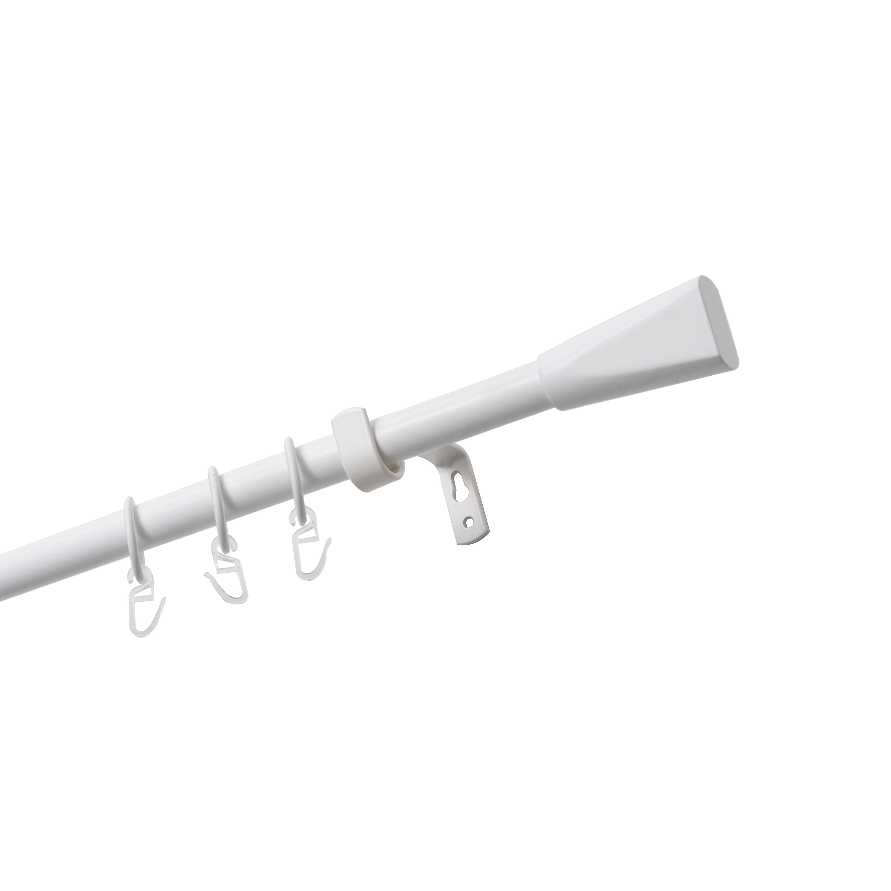 Изображение товара Настенный карниз раздвижной однорядный KREAFORTA Грац d16/19 160-300 см металл цвет белый
