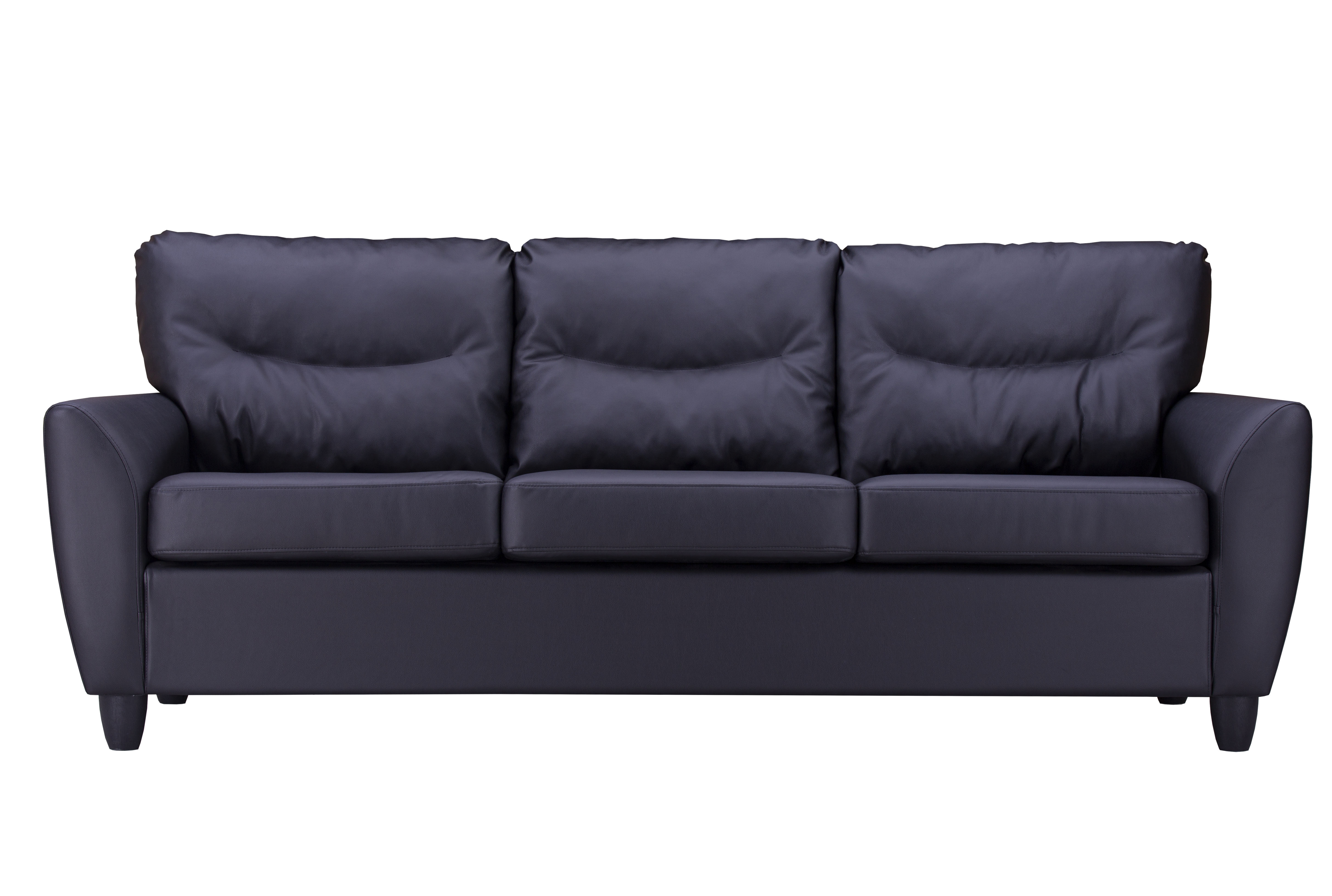 Изображение товара Диван Ramart design Наполи 80404025 205x80x80 см искусственная кожа цвет черный