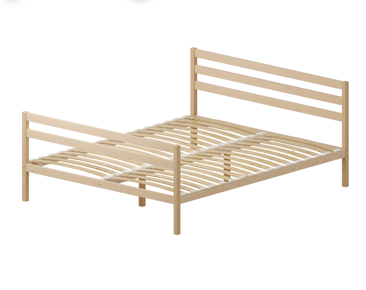 Изображение товара Кровать Домаклево Акация 120x190 см цвет натуральное дерево ak-bz-120-190-sp-C3-C1-natur