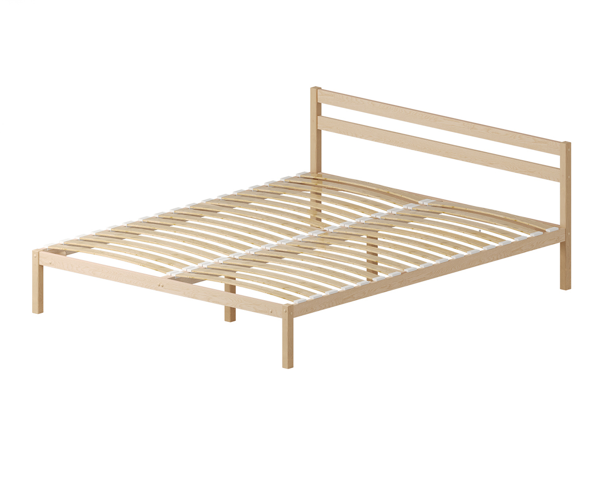 Изображение товара Кровать Домаклево Акация 180x200 см цвет натуральное дерево ak-bz-180-200-sp-C1-C2-natur