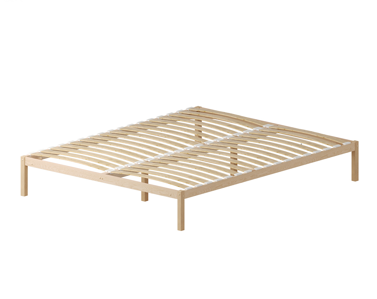 Изображение товара Кровать Домаклево Акация 160x200 см цвет натуральное дерево ak-bz-160-200-sp-С2-С2-natur