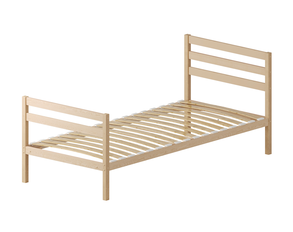 Изображение товара Кровать Домаклево Акация 90x200 см цвет натуральное дерево ak-bz-90-200-sp-C3-C1-natur