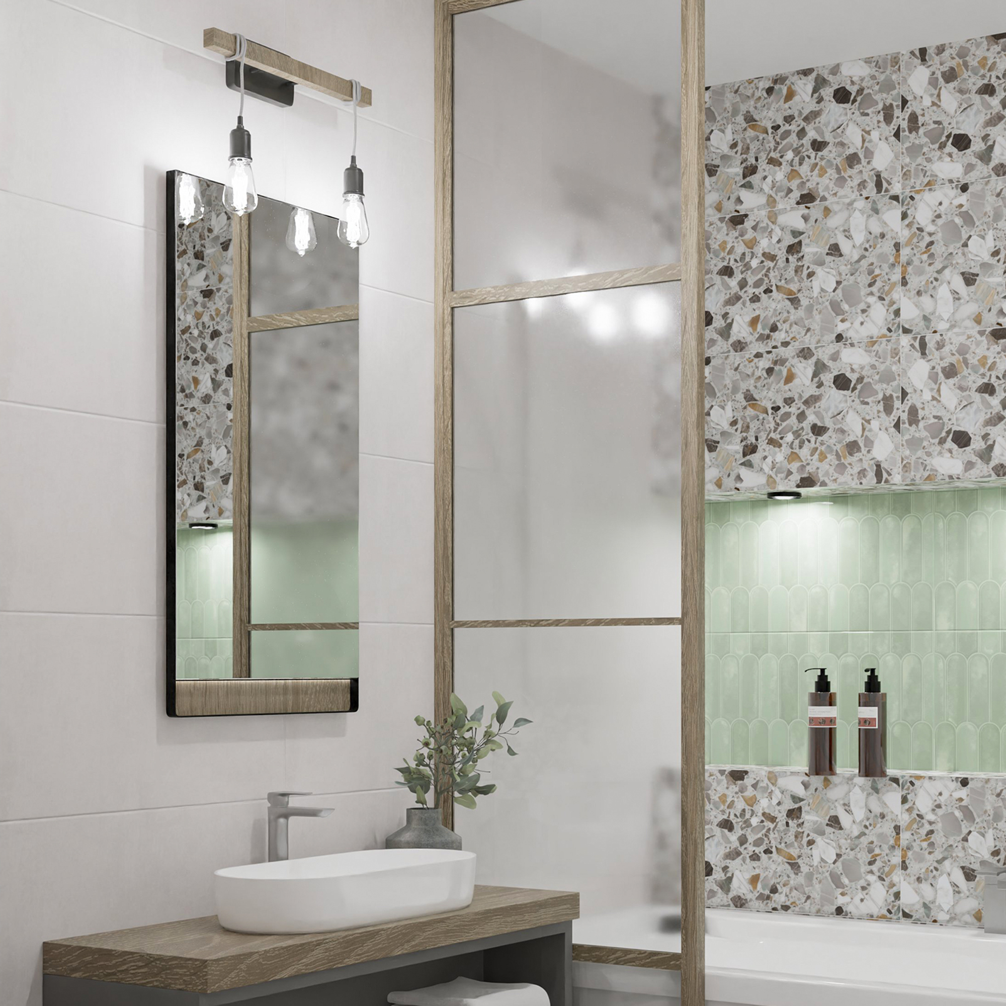 Изображение товара Настенная плитка Azori Mozart 31.5x63 см 1.79 м² матовая цвет белый Изображение товара Настенная плитка Azori Mozart 31.5x63 см 1.79 м² матовая цвет белый