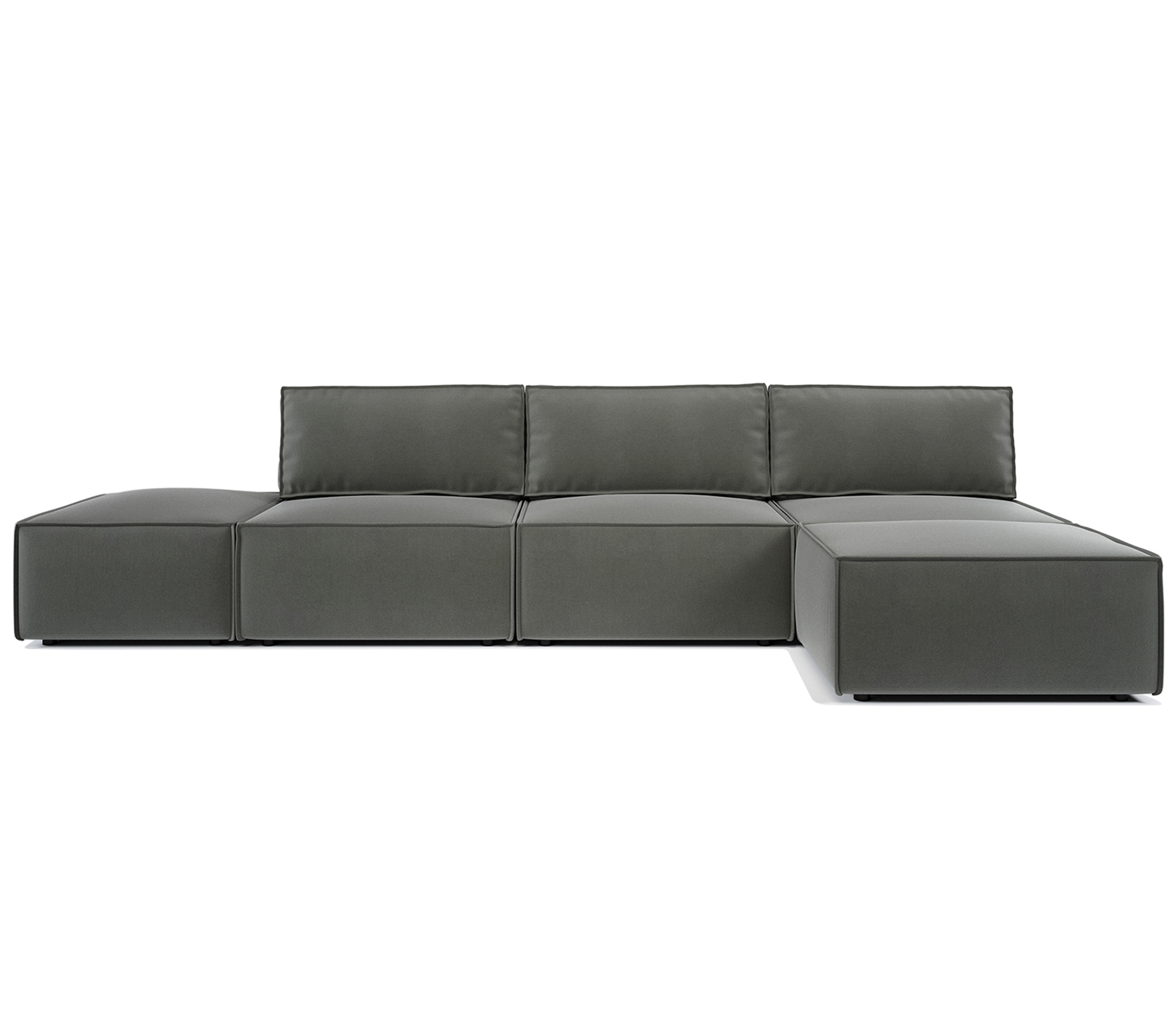 Изображение товара Диван модульный Шарм-Дизайн Шарм 25 Лонг Велюр Серый