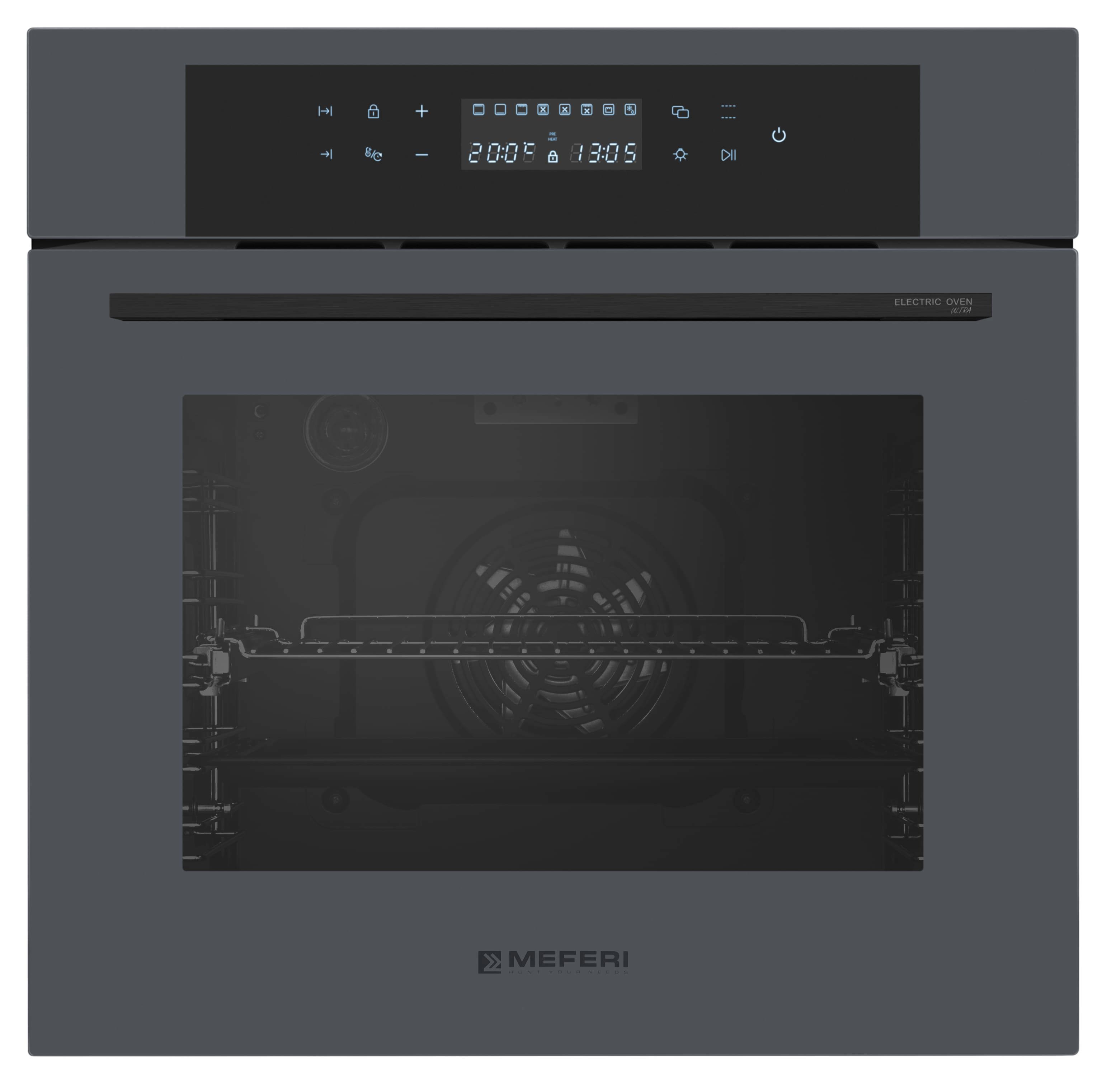 Изображение товара Электрический встраиваемый духовочный шкаф MEFERI MEO6010GR ULTRA 65л с грилем Изображение товара Электрический встраиваемый духовочный шкаф MEFERI MEO6010GR ULTRA 65л с грилем