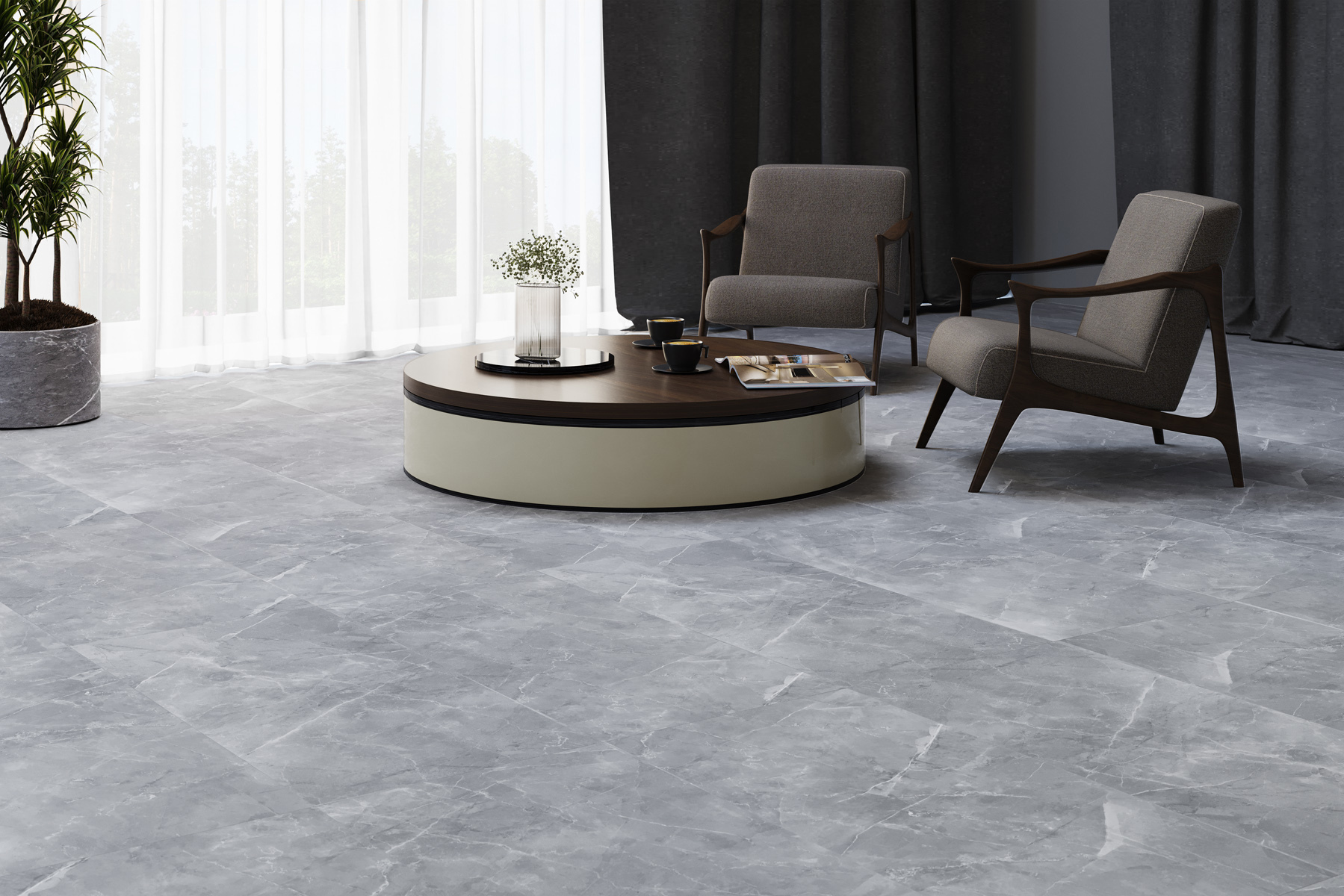 Изображение товара Керамогранит Incolor Victoria Matt 120x60 см 1.44 м² матовый цвет серый