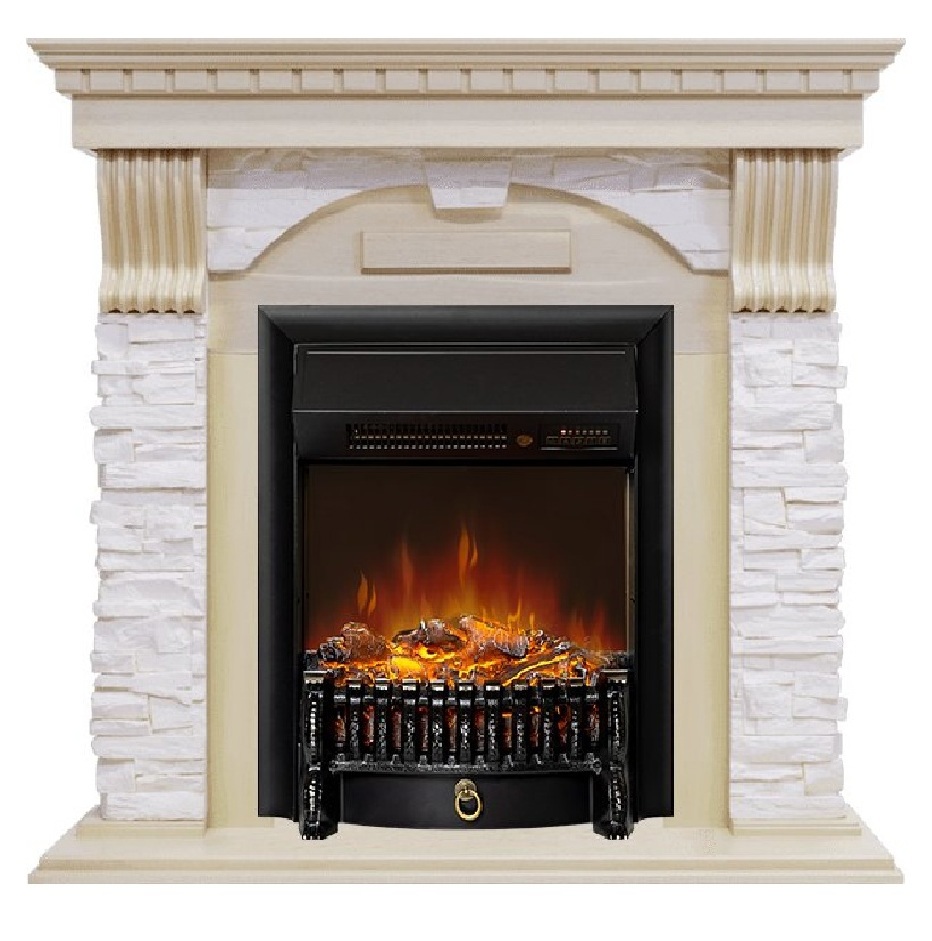 Изображение товара Каминокомплект Royal Flame Dublin с очагом Fobos fx M Black RC и эффектом сланца