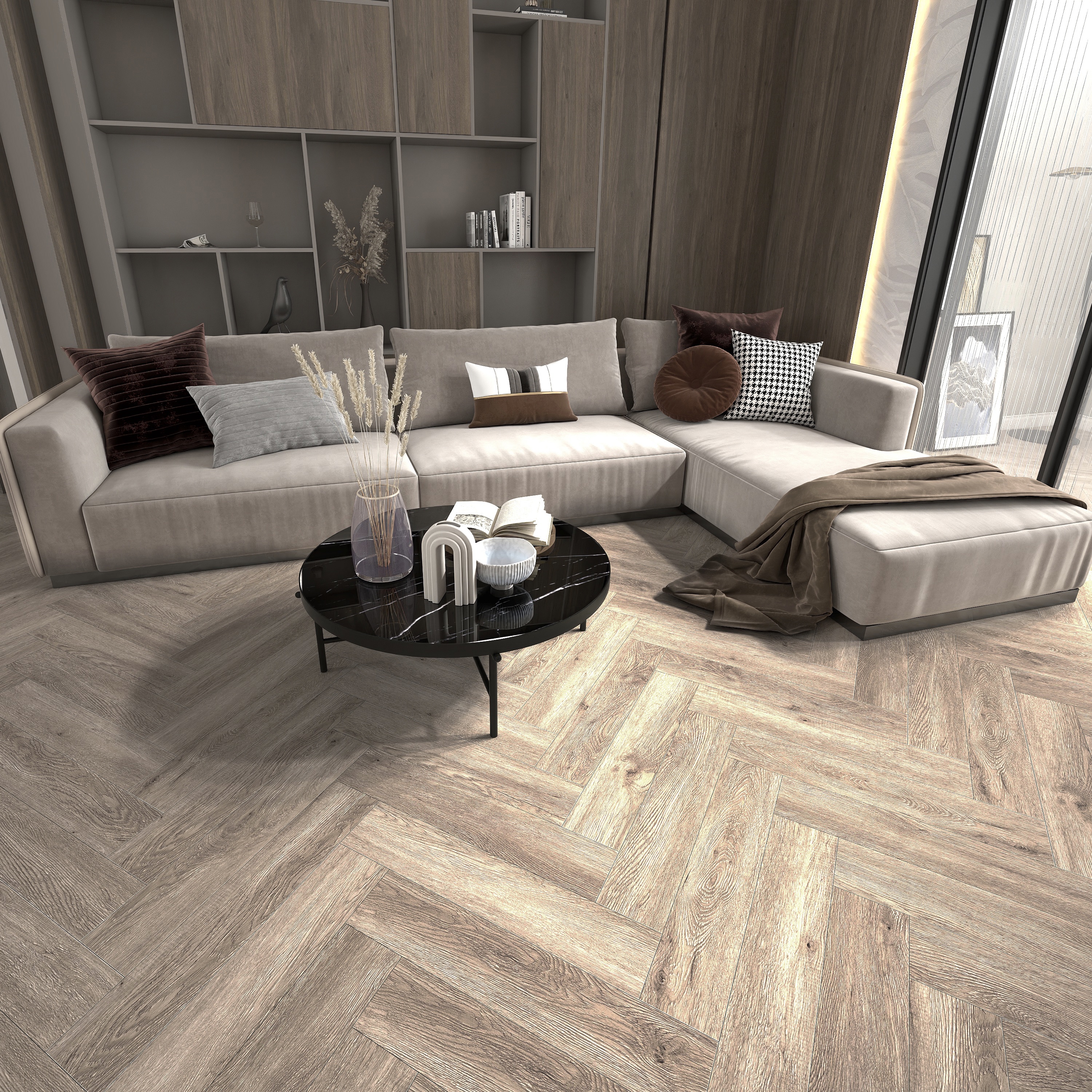 Изображение товара SPC ICON Purple 5 мм: водостойкая плитка с замком Uniclick и фаской 4V