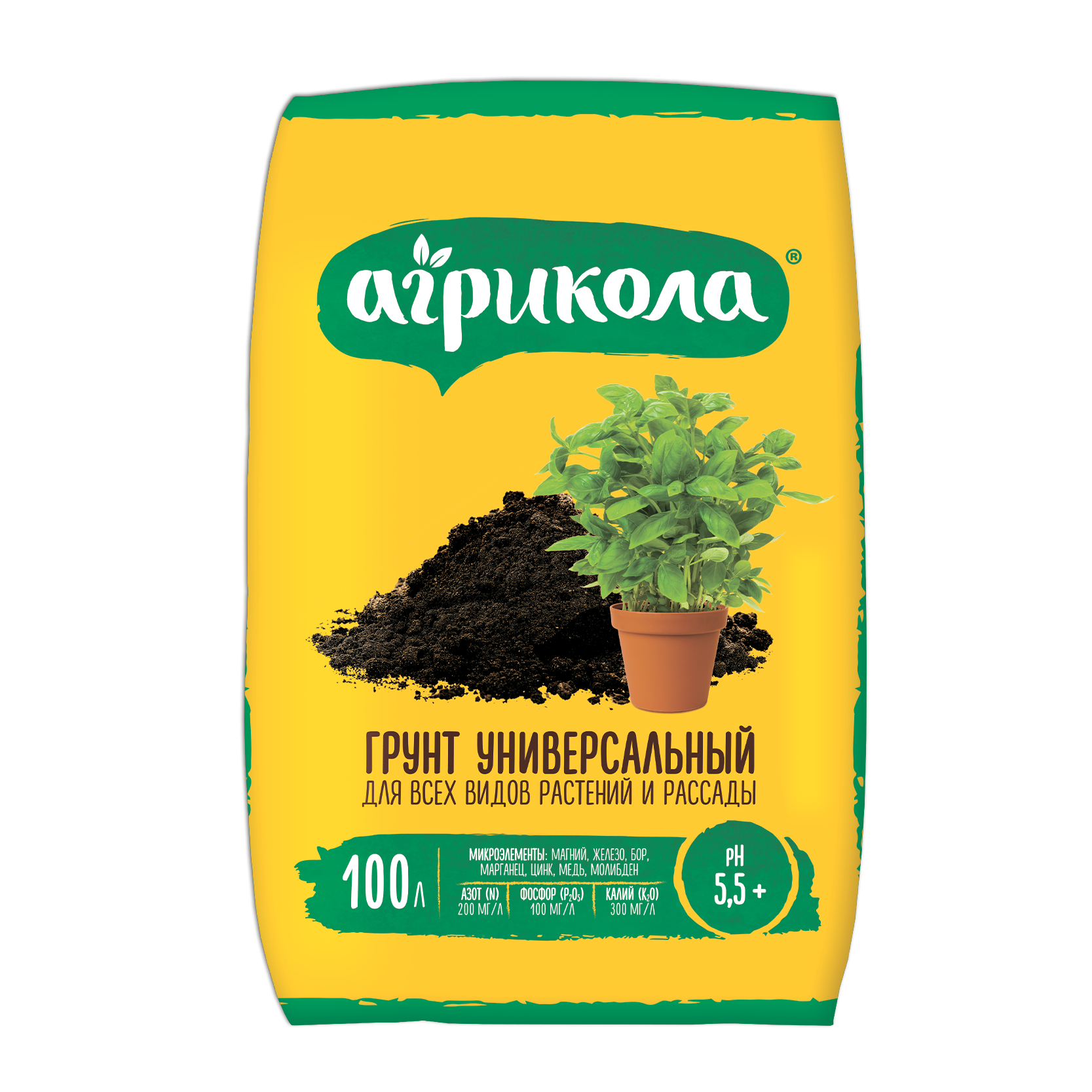 Изображение товара Грунт универсальный Агрикола 100 л для всех видов растений Изображение товара Грунт универсальный Агрикола 100 л для всех видов растений