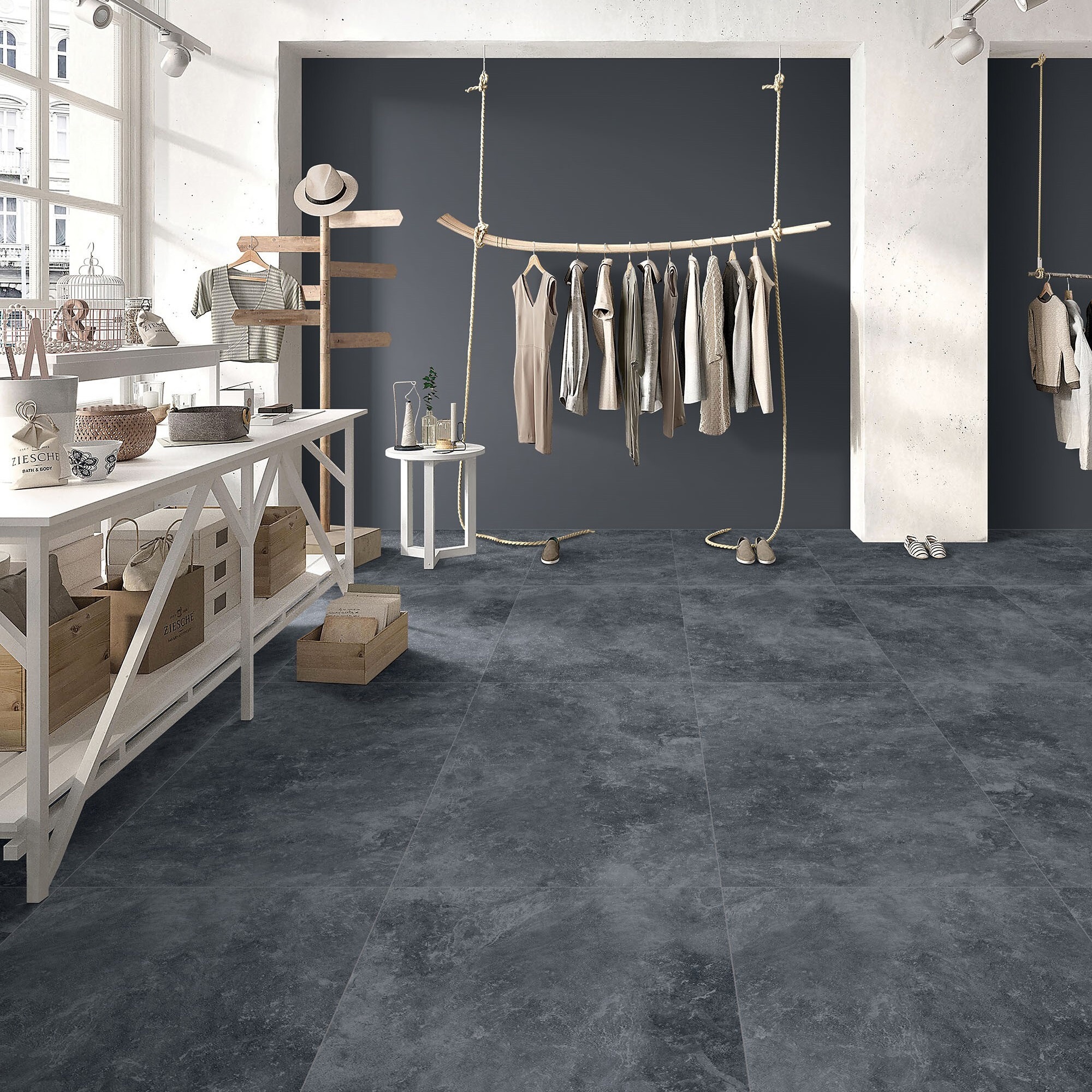 Изображение товара Глазурованный керамогранит Ceradim Zurich Dazzle Oxide 60x60 см 1.44 м² лаппатированный цвет темно-серый Изображение товара Глазурованный керамогранит Ceradim Zurich Dazzle Oxide 60x60 см 1.44 м² лаппатированный цвет темно-серый