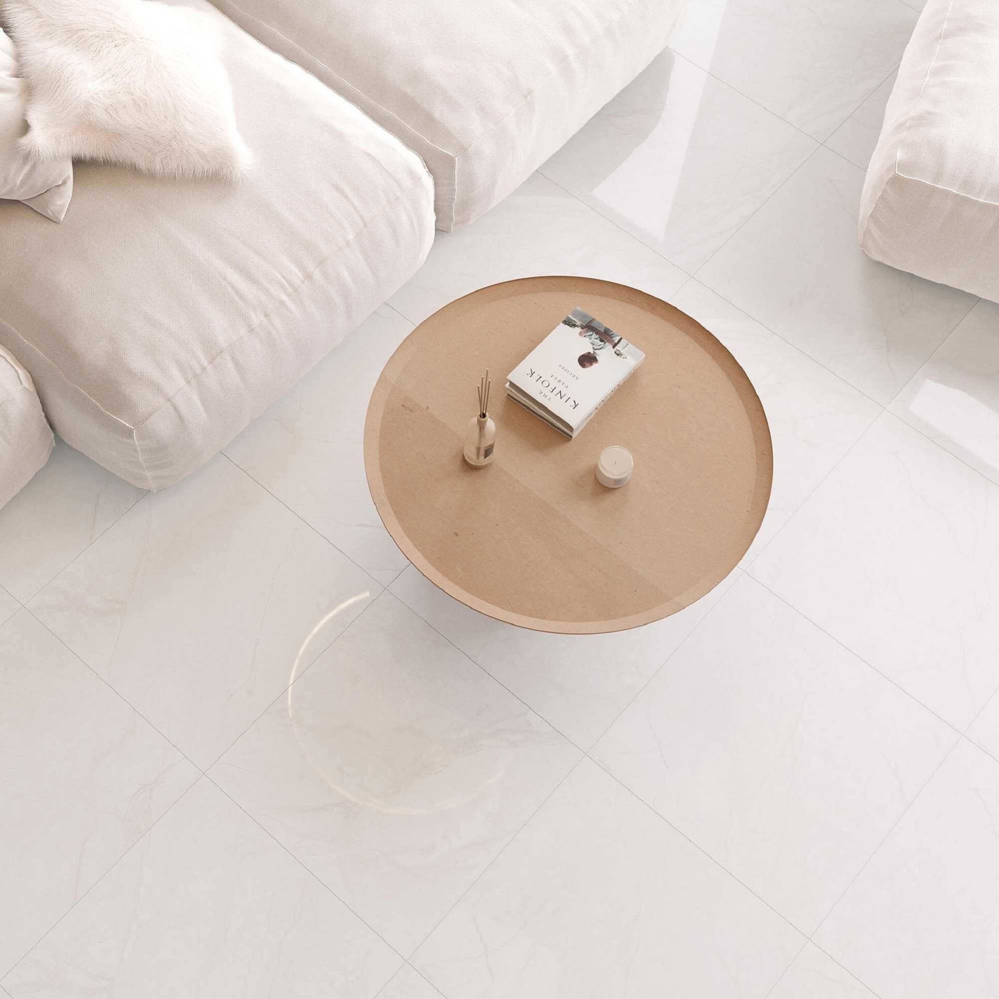 Изображение товара Глазурованный керамогранит Ceradim Antalya Bianco 60x60 см 1.44 м² полированный цвет бежевый