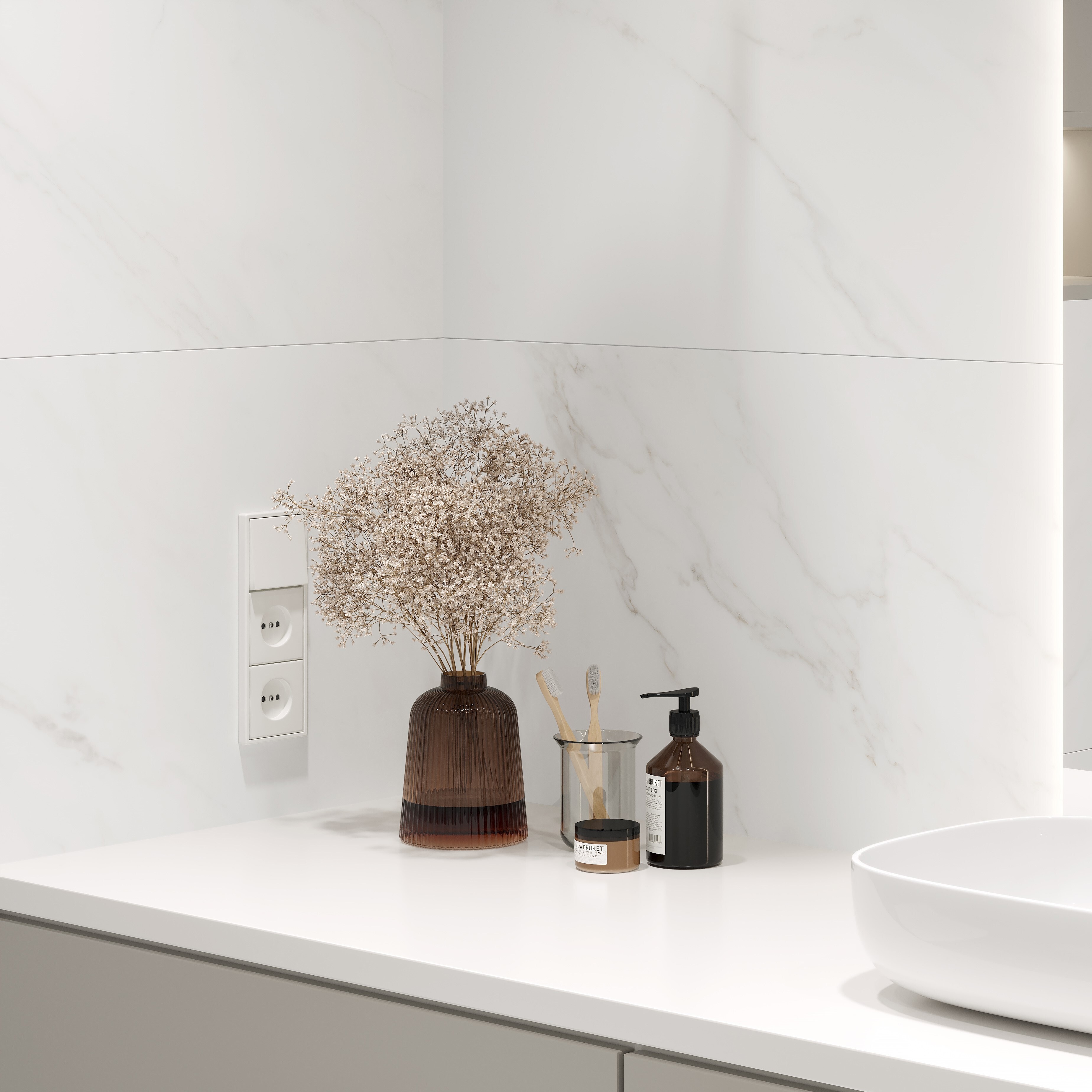 Изображение товара Глазурованный керамогранит Ceradim Calacatta Michael 60x120 см 1.44 м² лаппатированный цвет белый
