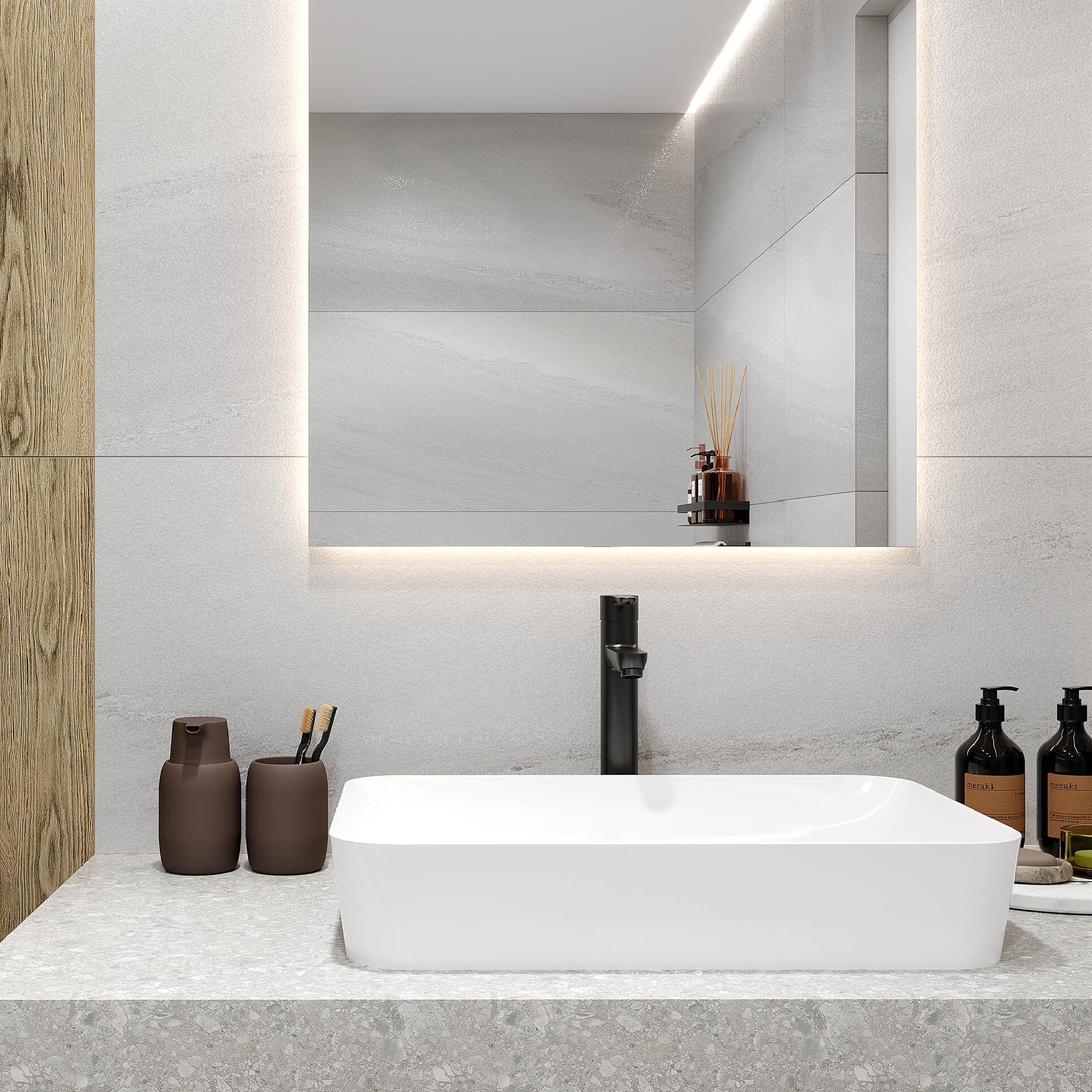Изображение товара Глазурованный керамогранит Ceradim Urban Dazzle Bianco 60x120 см 1.44 м² лаппатированный цвет белый Изображение товара Глазурованный керамогранит Ceradim Urban Dazzle Bianco 60x120 см 1.44 м² лаппатированный цвет белый