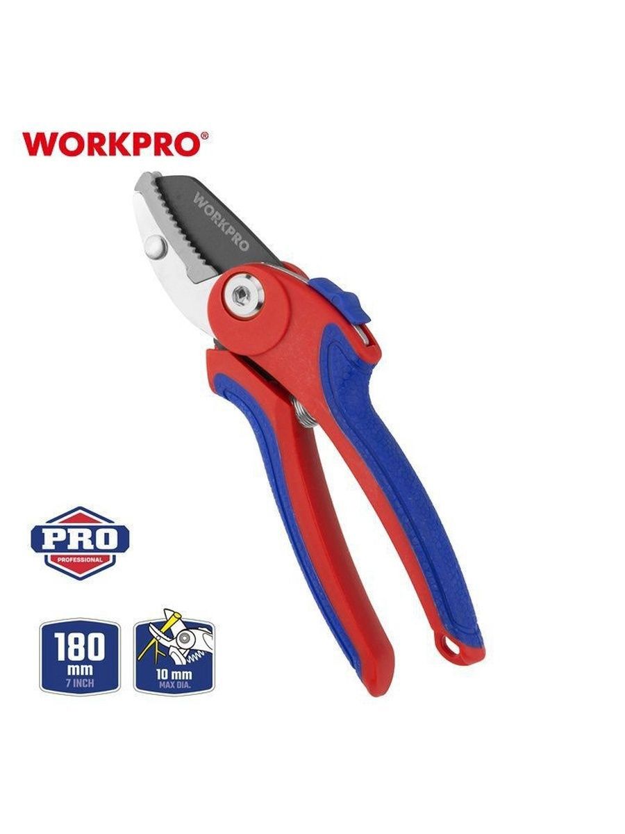 Изображение товара Секатор садовый Workpro WP332003 ø10 мм