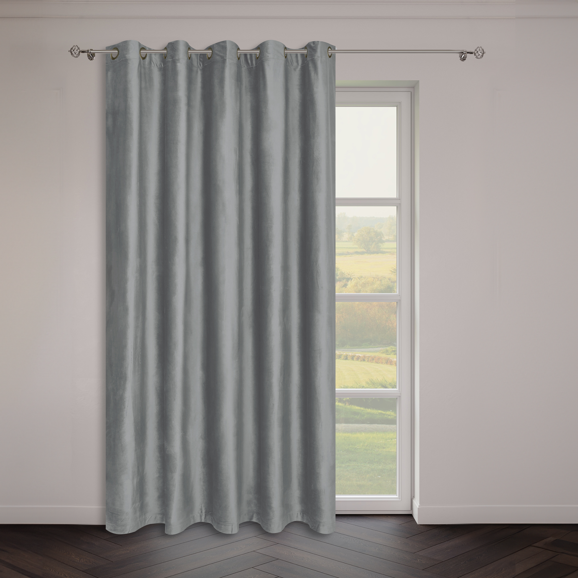 Изображение товара Штора на люверсах 200x280 см цвет светло-бежевый Изображение товара Штора на люверсах 200x280 см цвет светло-бежевый