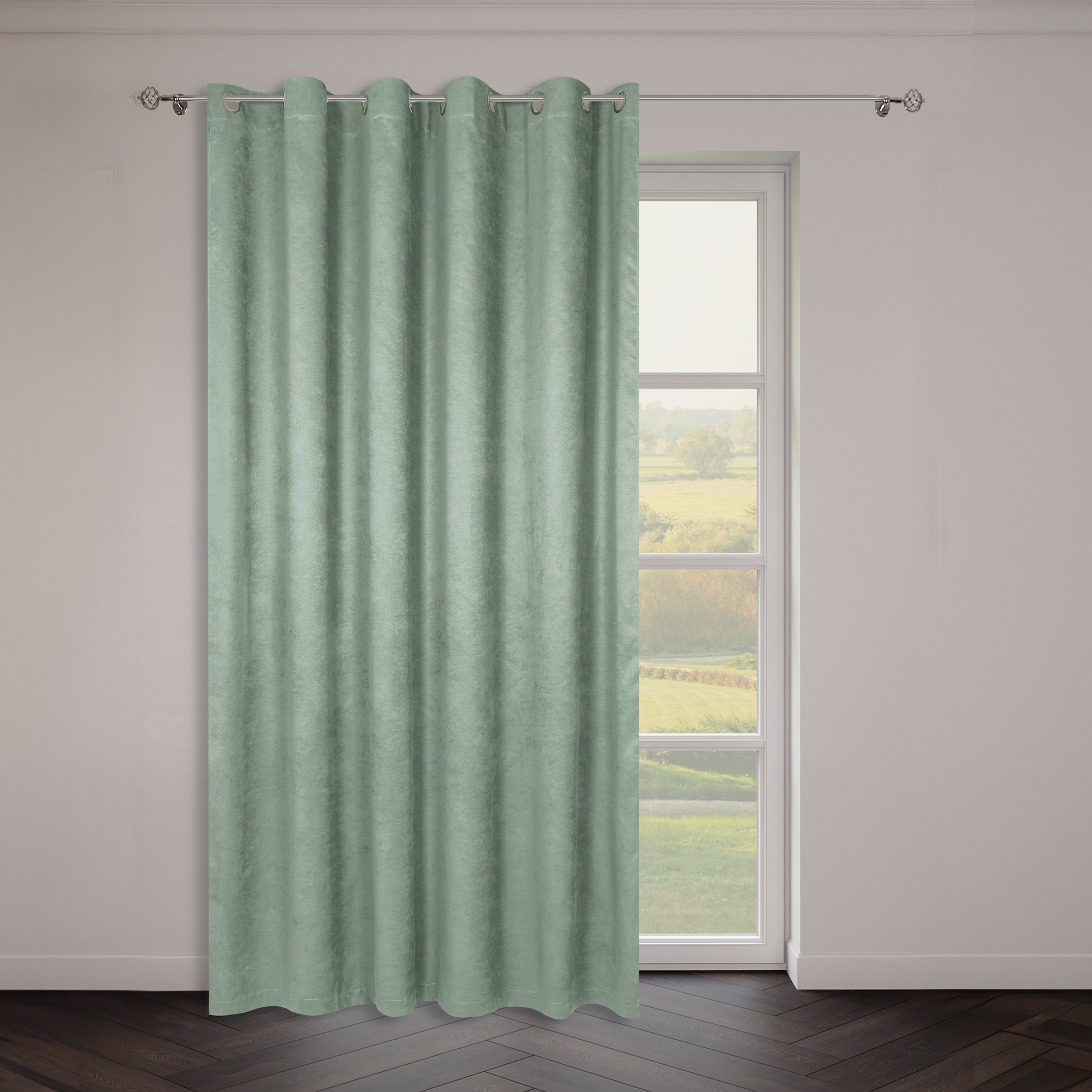 Изображение товара Штора на люверсах Юта 200x280 см цвет мята Изображение товара Штора на люверсах Юта 200x280 см цвет мята