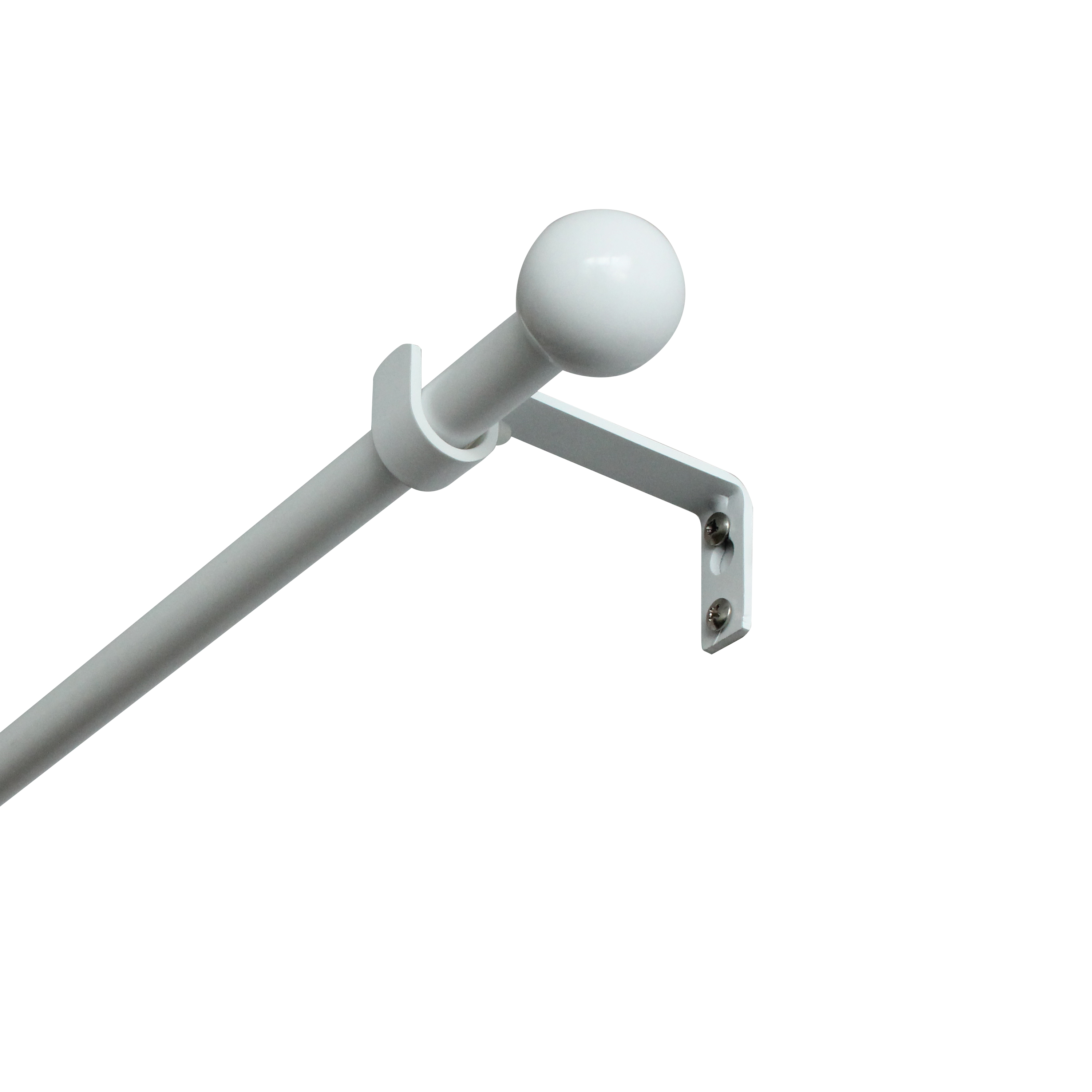 Изображение товара Настенный карниз раздвижной однорядный KREAFORTA Батна d13/16 120-210 см металл цвет белый