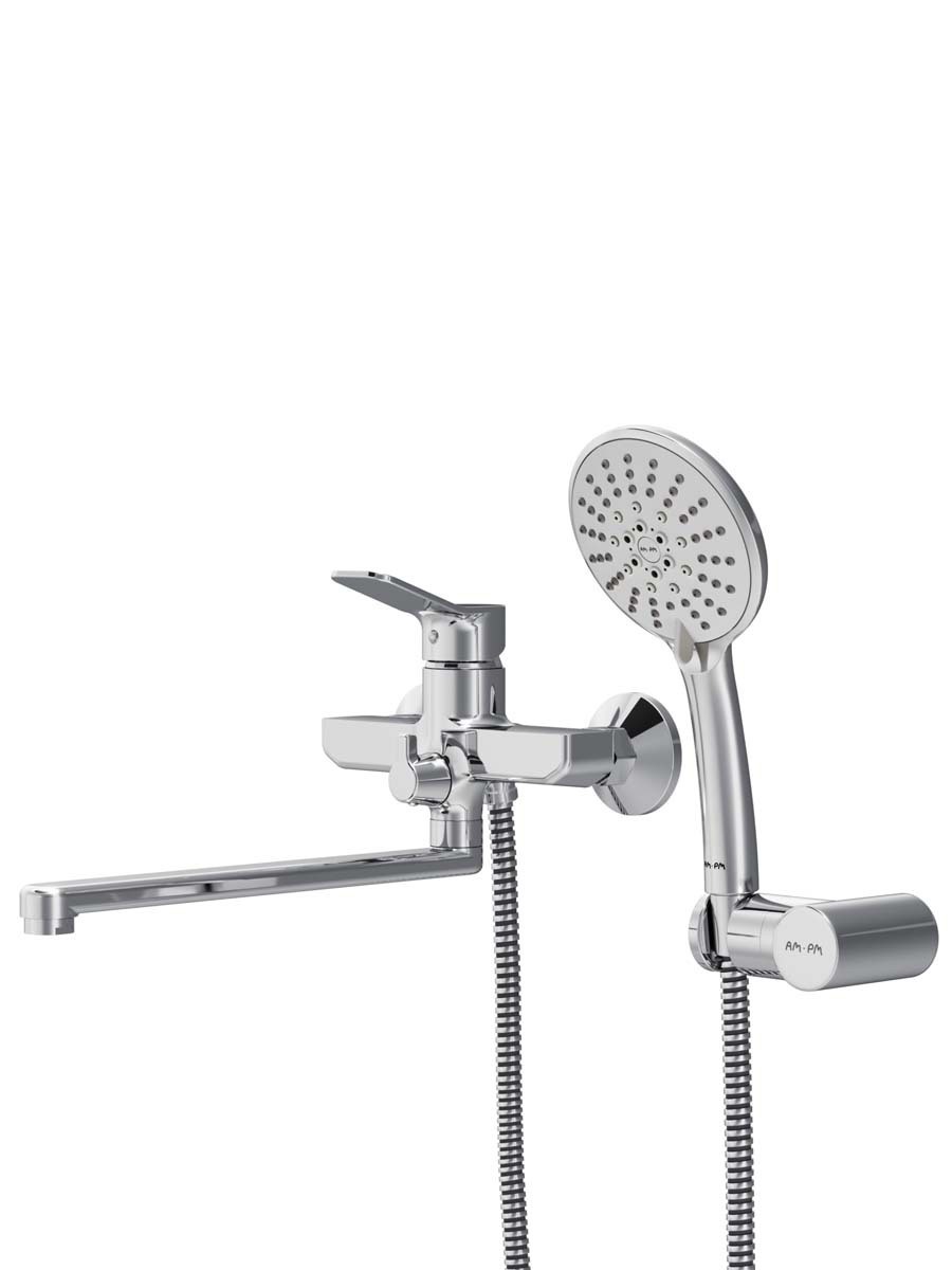 Изображение товара Смеситель для ванны Am.pm F85a95000 F85A95000_7214 однорычажный с душевой лейкой цвет хром
