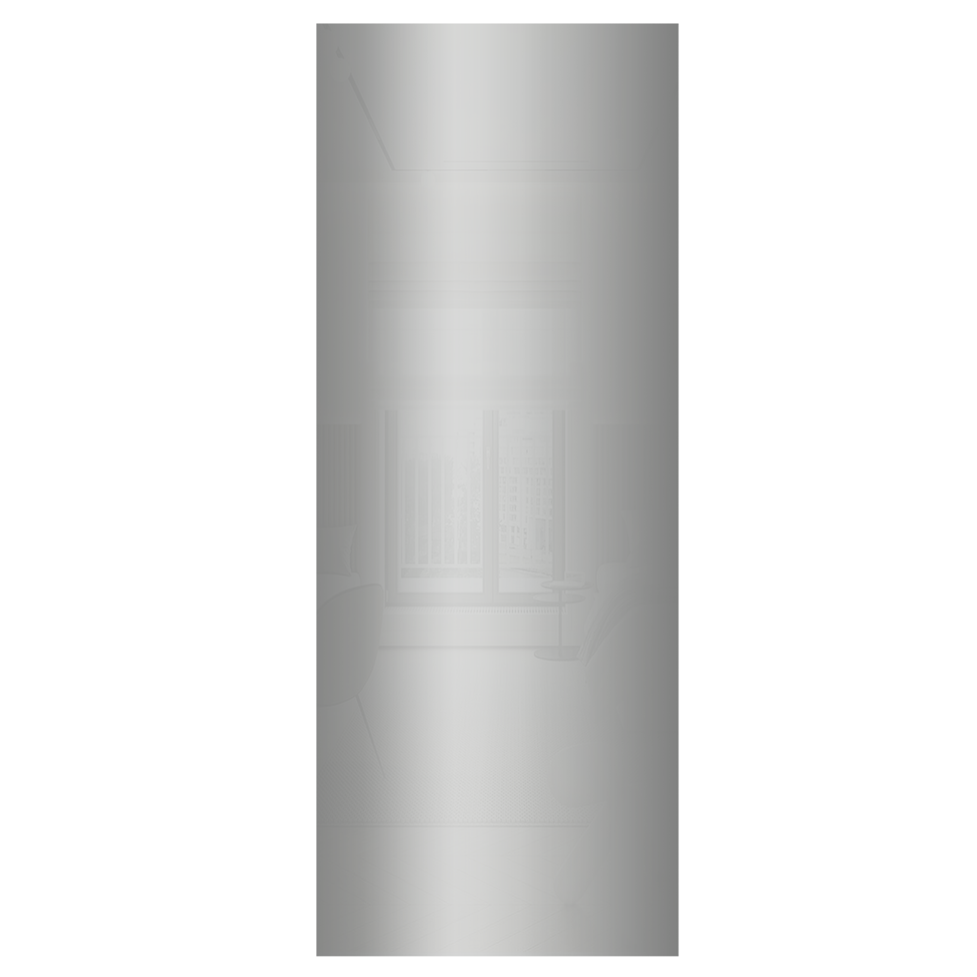 Изображение товара Фасад кухонного шкафа Аша 29.7x76.5 см KONSENSA ДСП цвет серебро