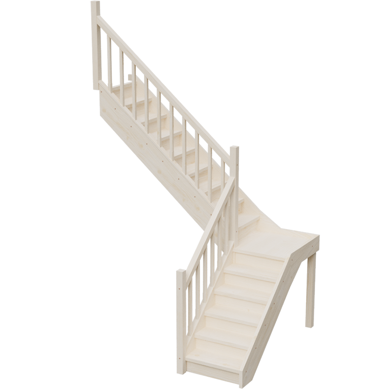 Изображение товара Межэтажная лестница Stairshop ЛЕС-ГЛС45-П поворот налево