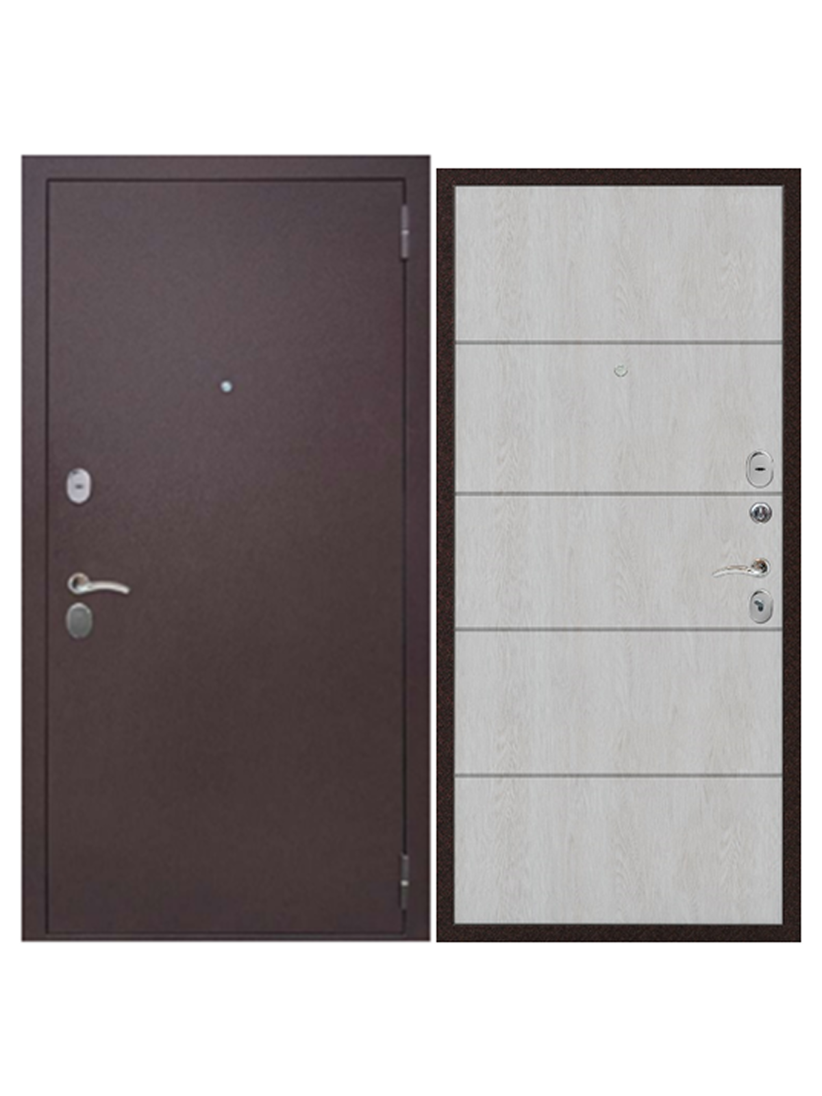 Изображение товара Входная дверь Эталон Ф-1 левый 205x86см цвет медь/ясень ривьера айс