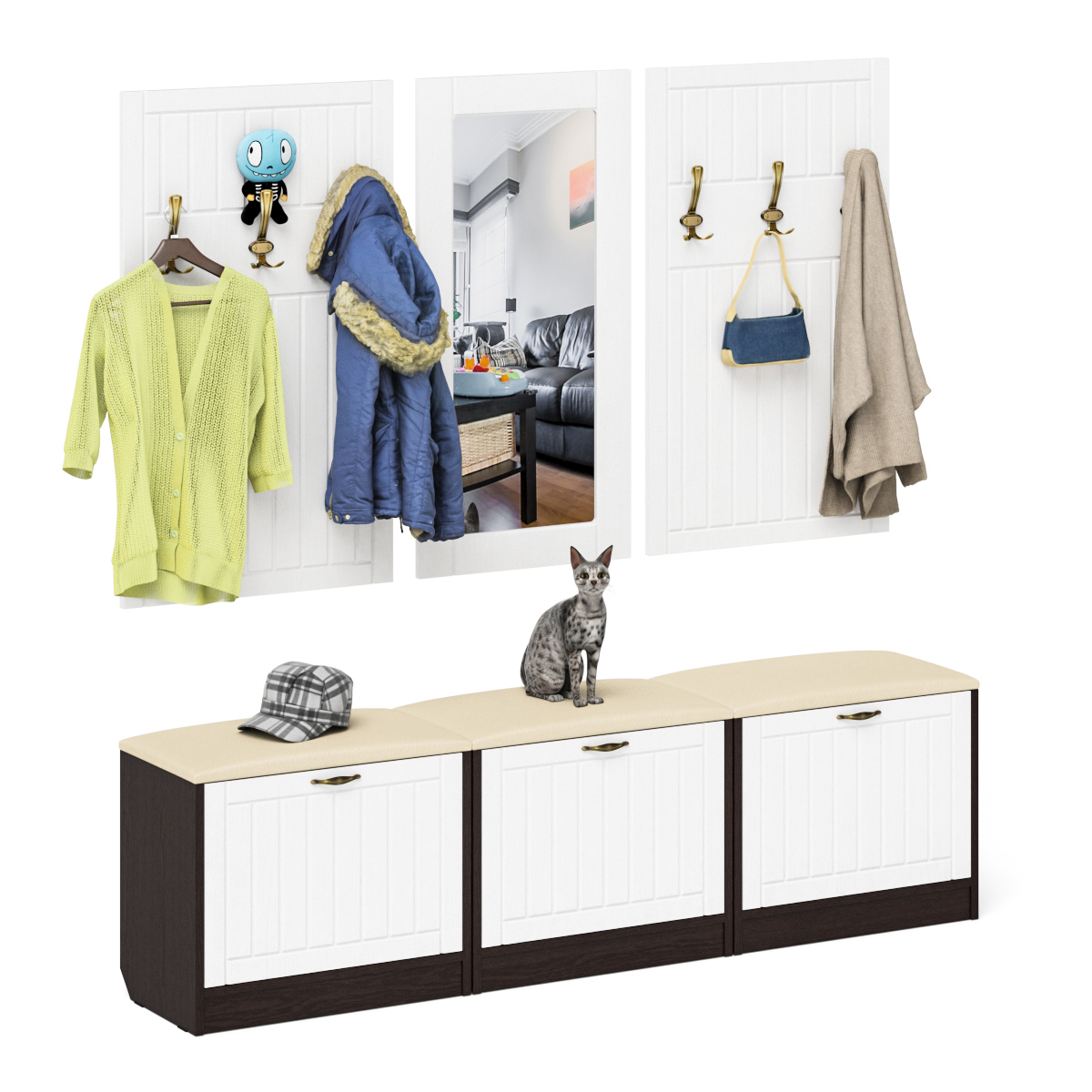 Изображение товара Комплект прихожей П-6 № 03-Прованс МЕБЕЛЬНЫЙ ДВОР 180x200x35 см