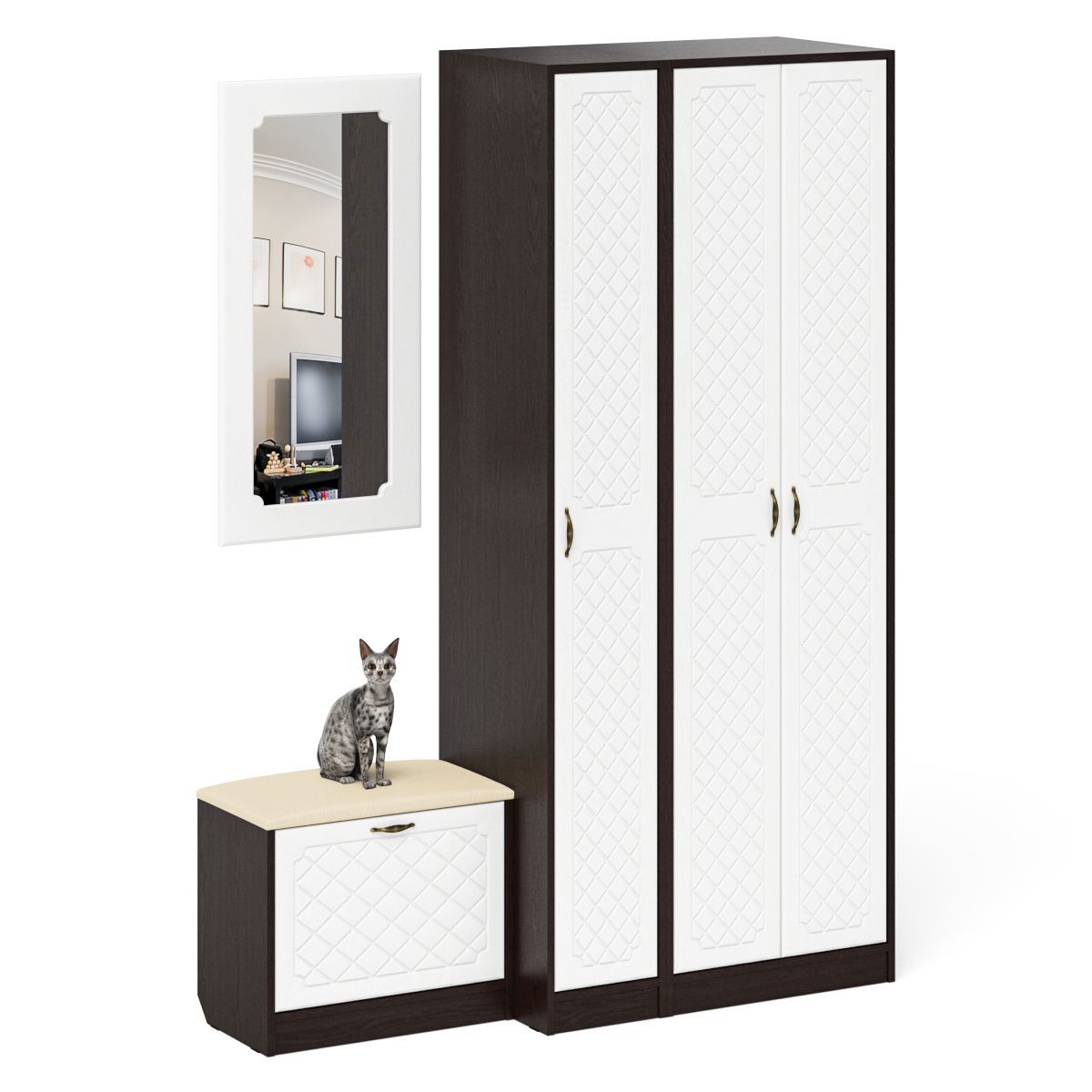 Изображение товара Шкаф-гарнитур МЕБЕЛЬНЫЙ ДВОР 46-Ромб Комплект прихожей